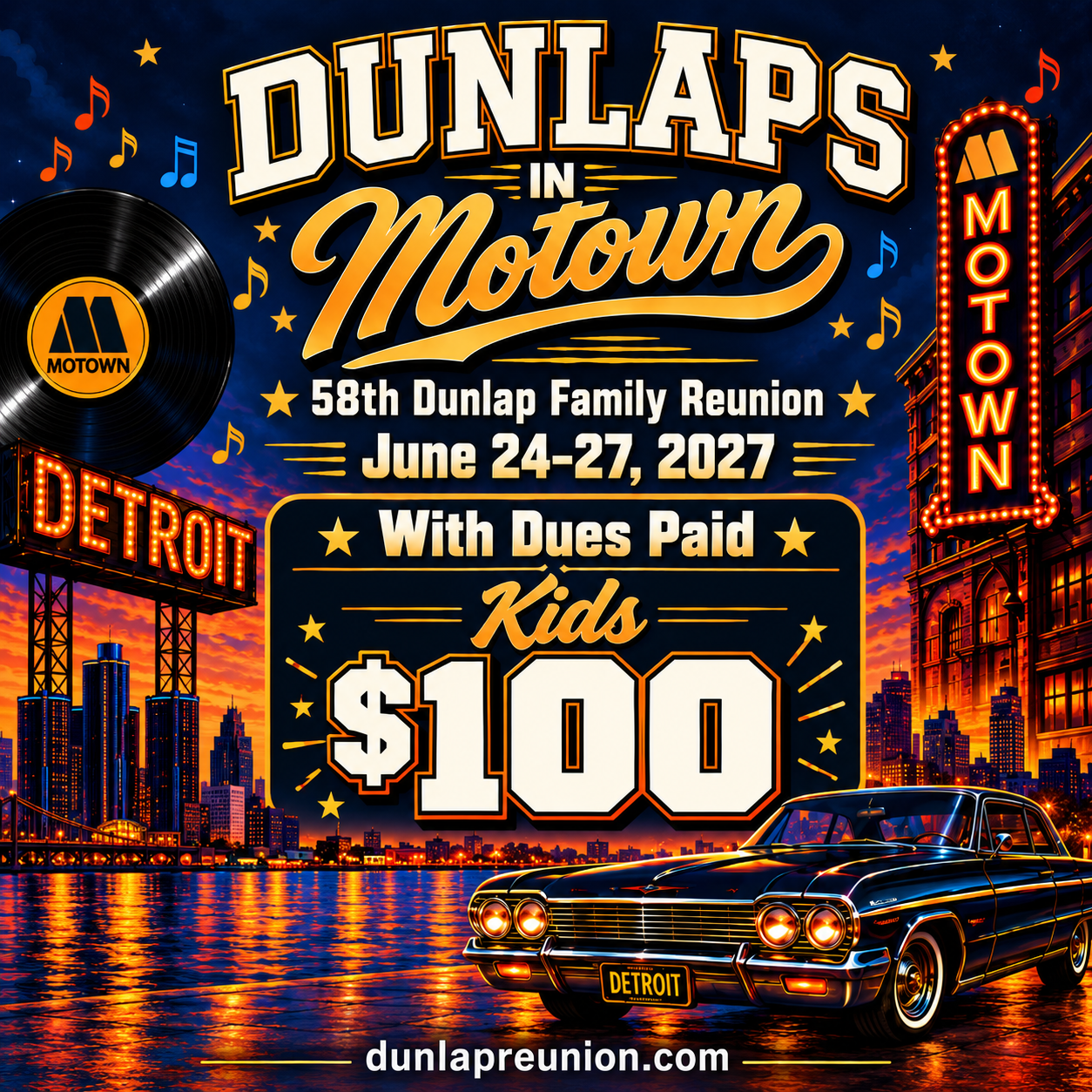 DUES PAID: 2027 Reunion Bundle (KIDS)