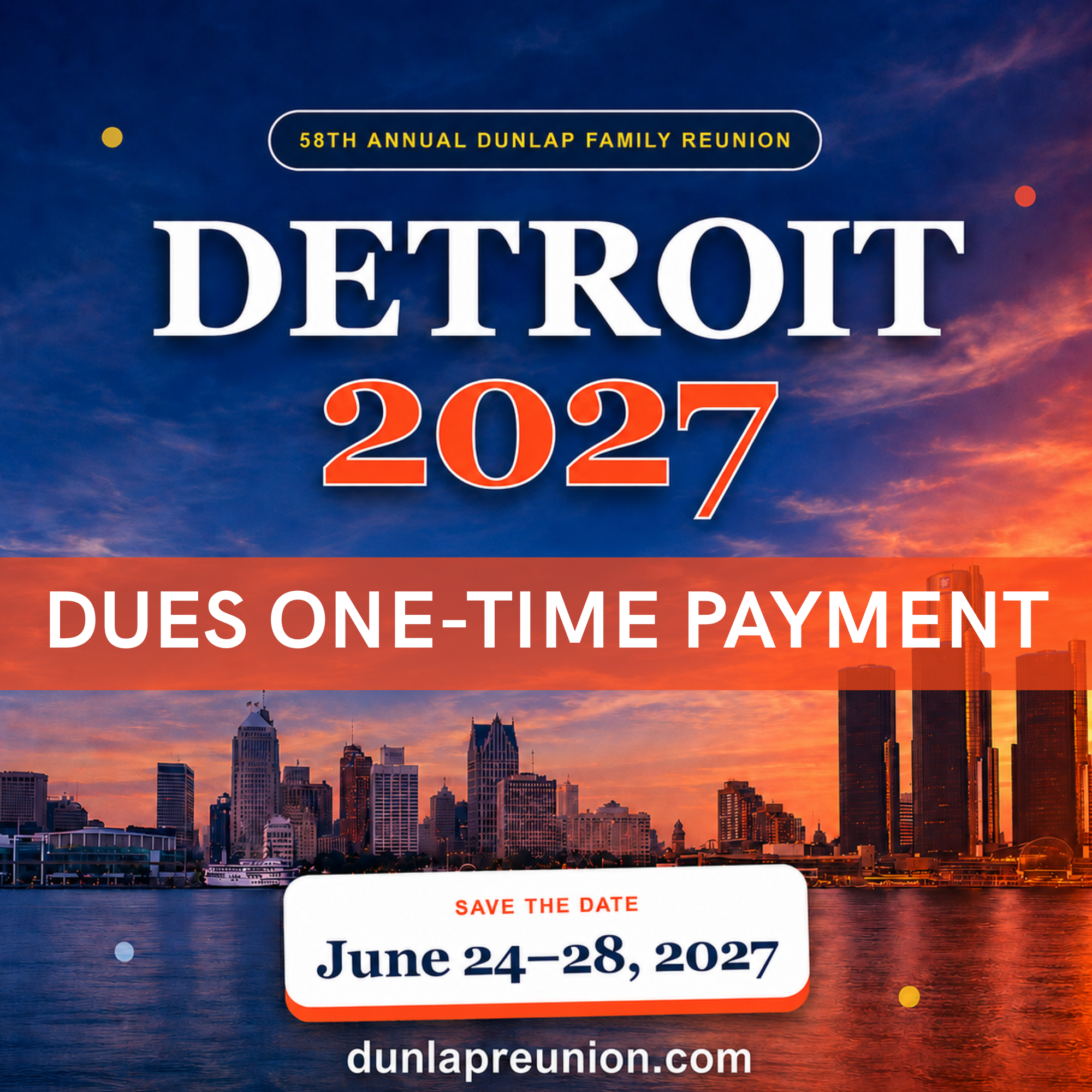 2027 Family Dues (One-Time Payment)