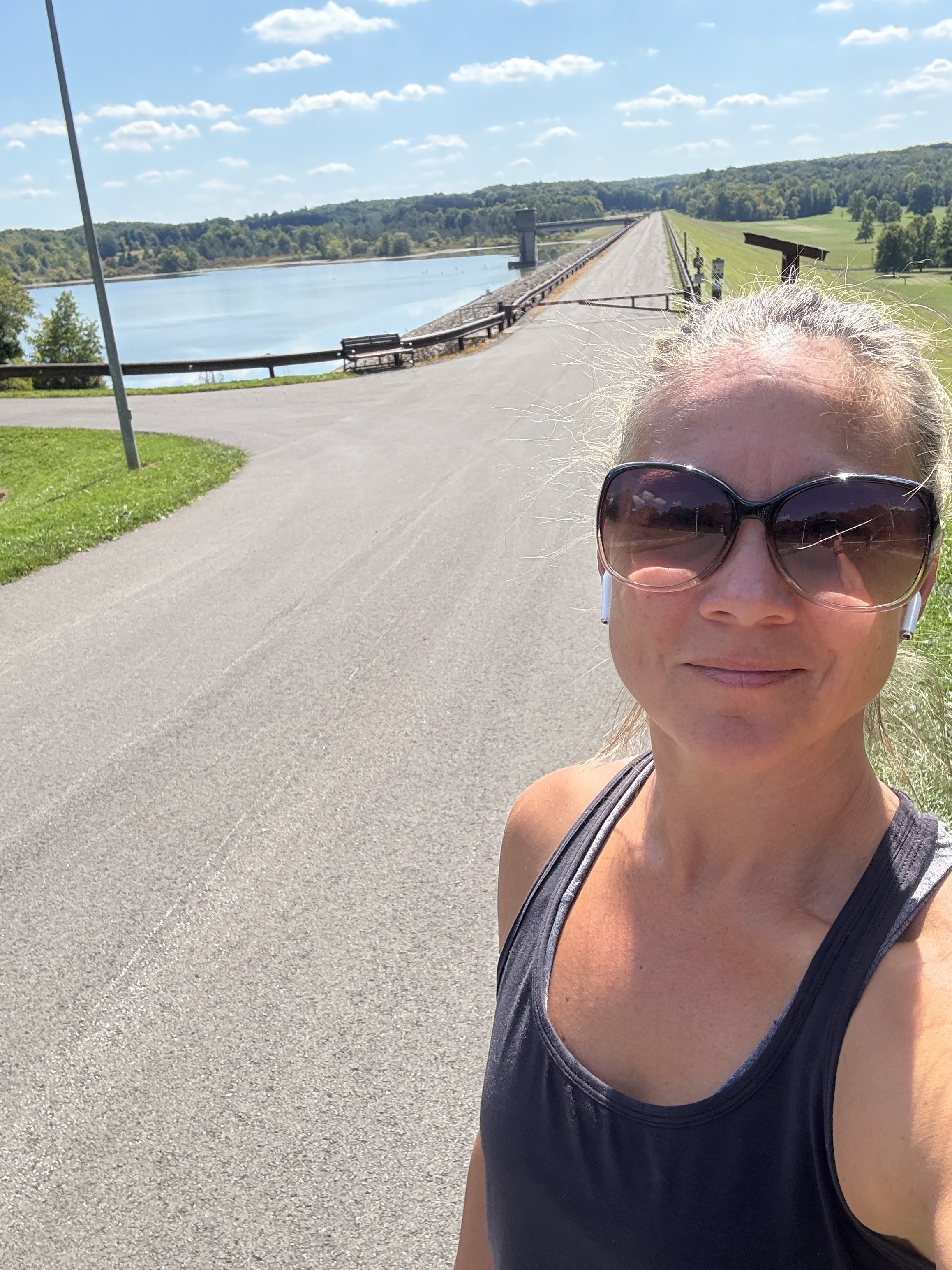 Jess out for a walk at the dam