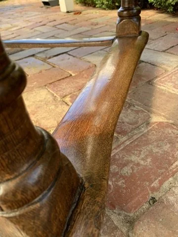 close up of worn box stretcher
