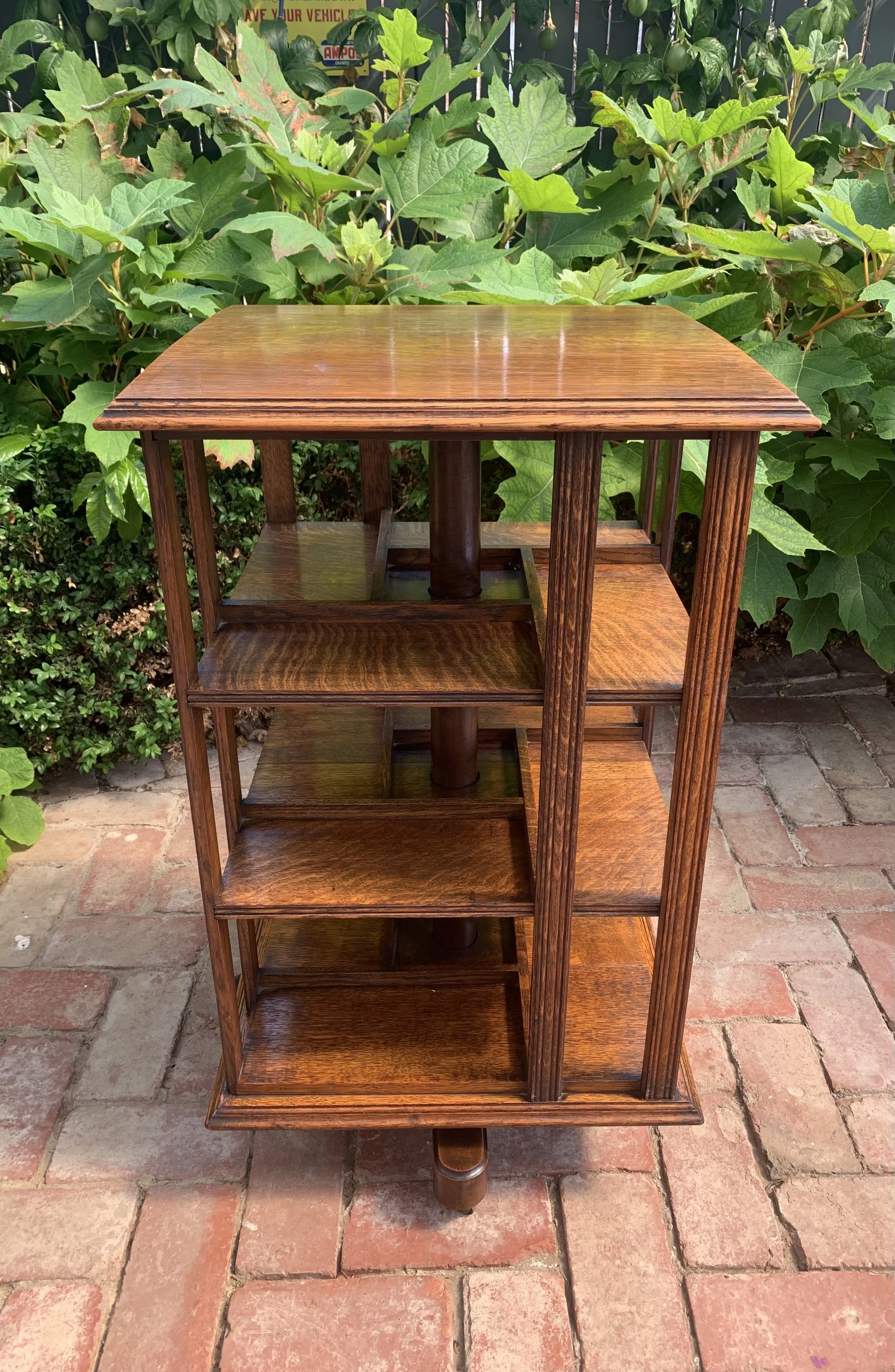antique revolving bookcase