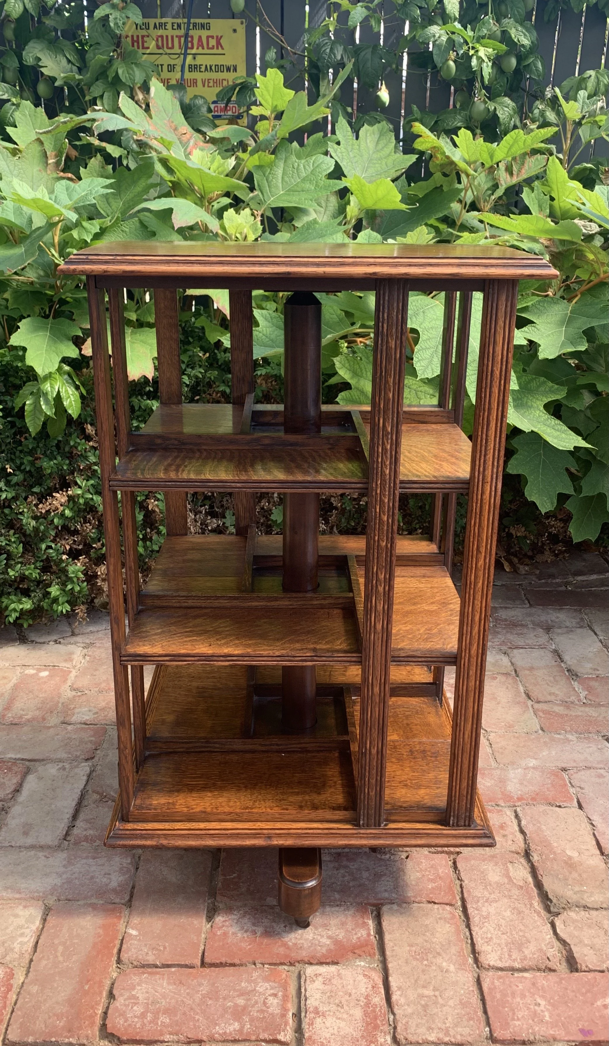 antique revolving bookcase