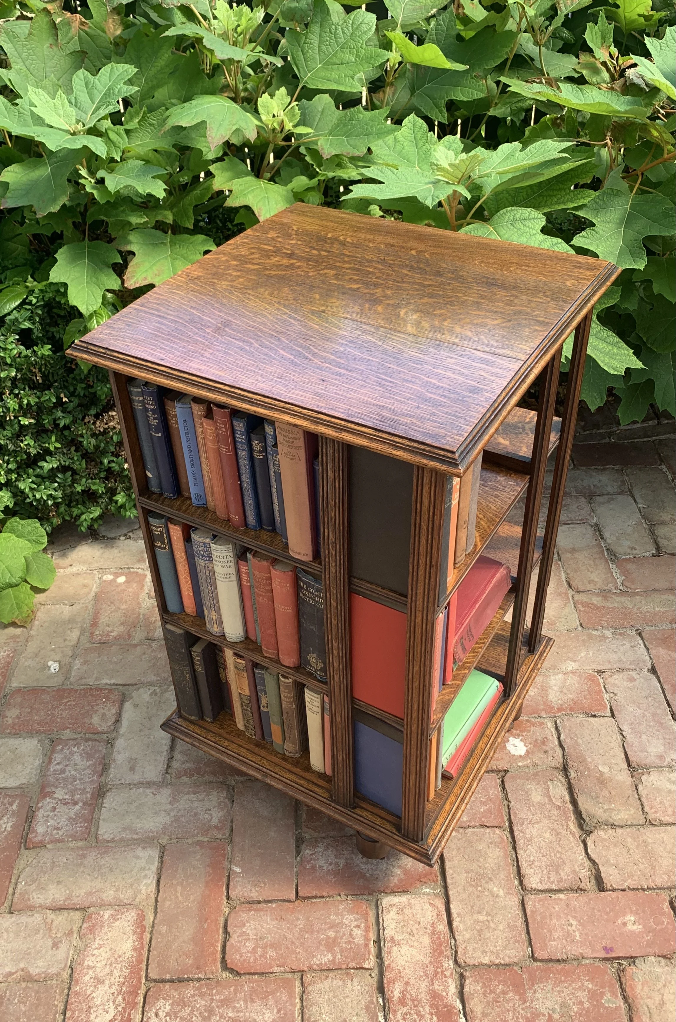 English Oak Revolving Bookcase C.1910