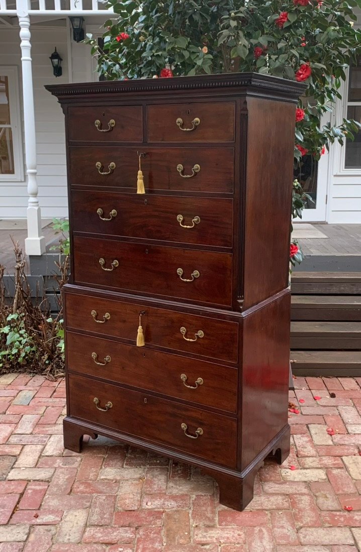 George III English Mahogany Chest on Chest / Tallboy, c. 1780