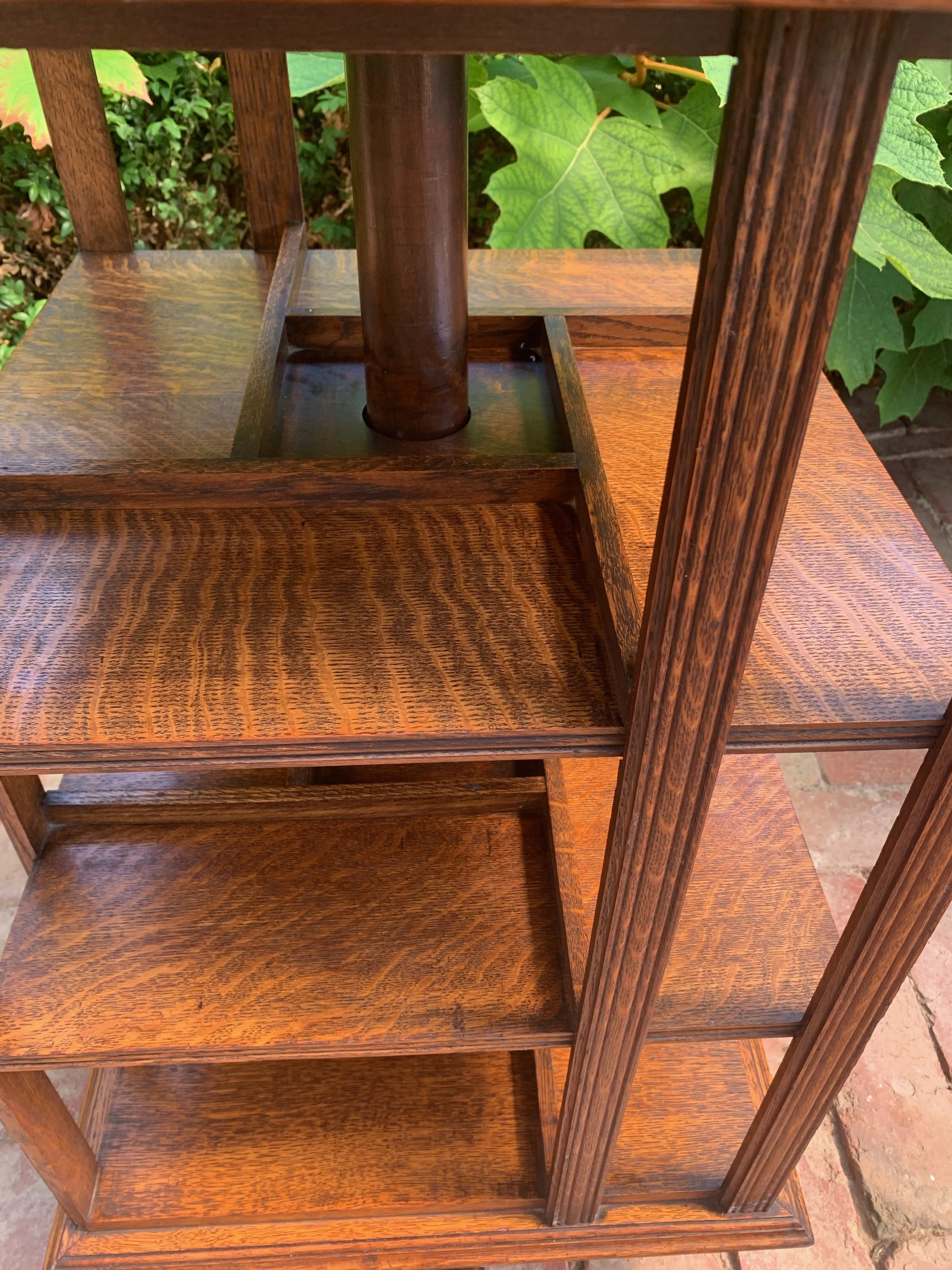 antique revolving bookcase