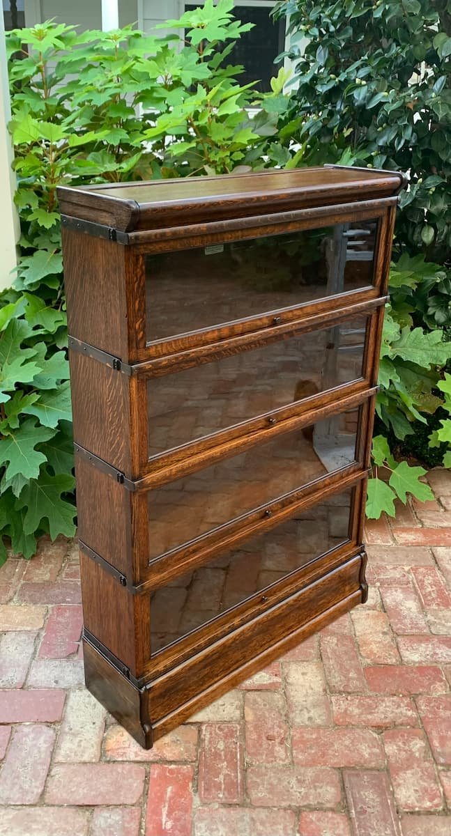 Globe-Wernicke Oak Barrister Bookcase, Four Sections, c.1910
