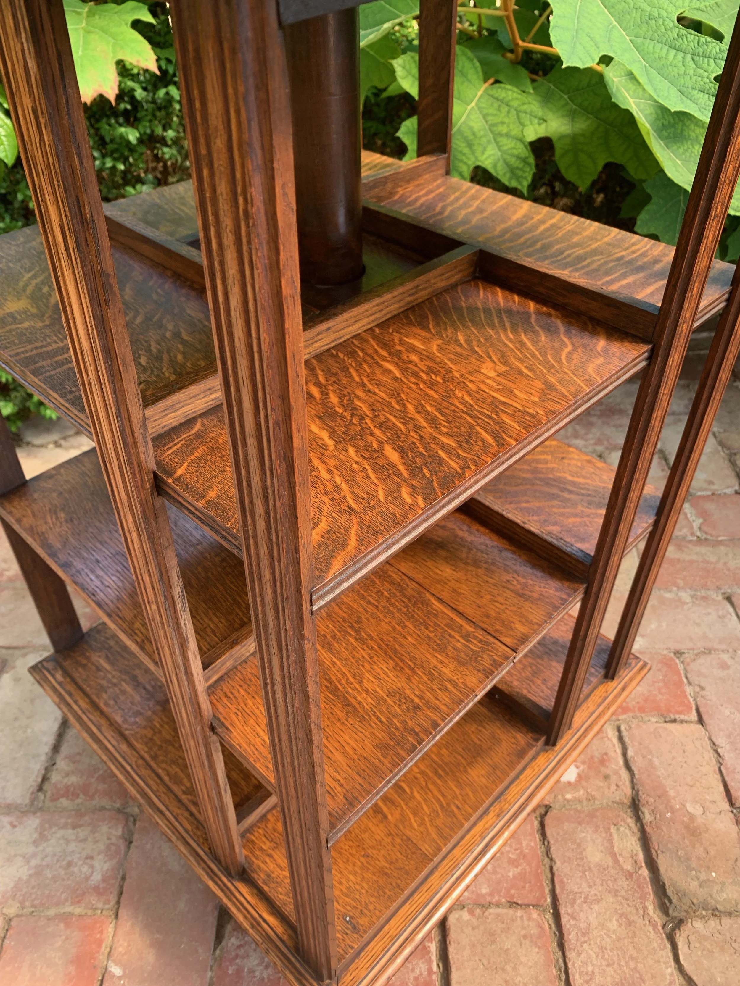antique revolving bookcase