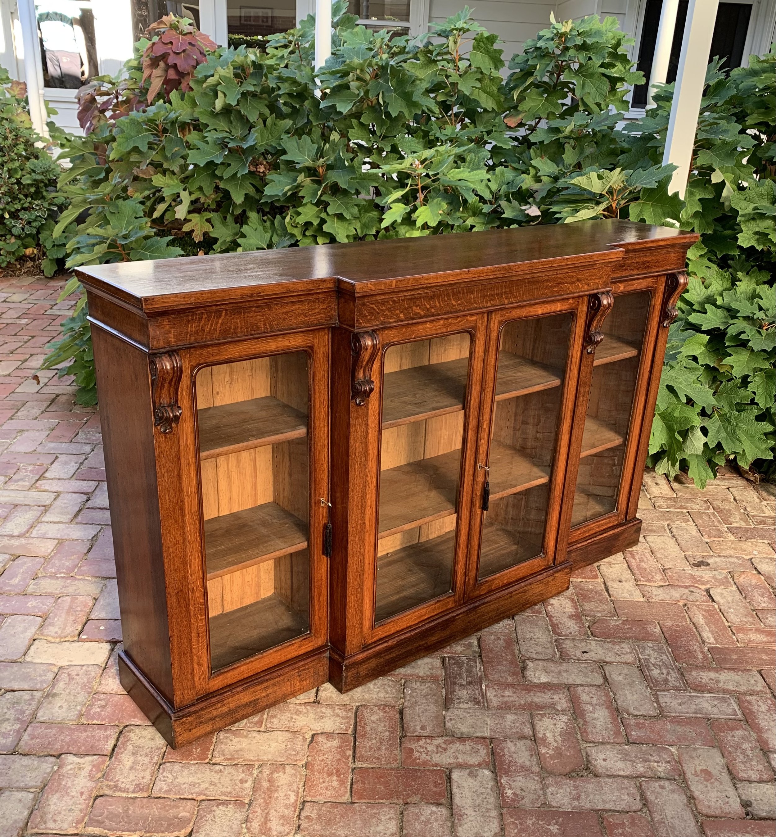 19th Century Breakfront Dwarf Bookcase