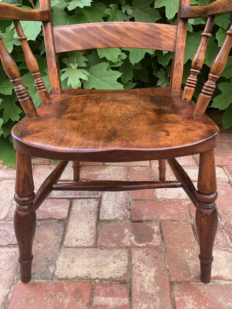 19th Century Victorian Beech Oxford Windsor Chair