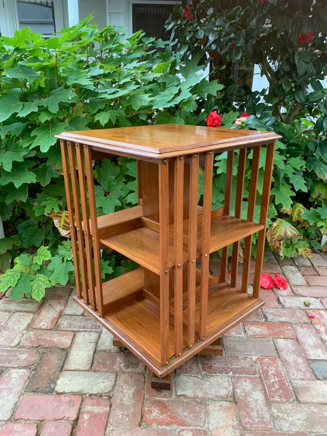 Edwardian Walnut Revolving Bookcase C.1910