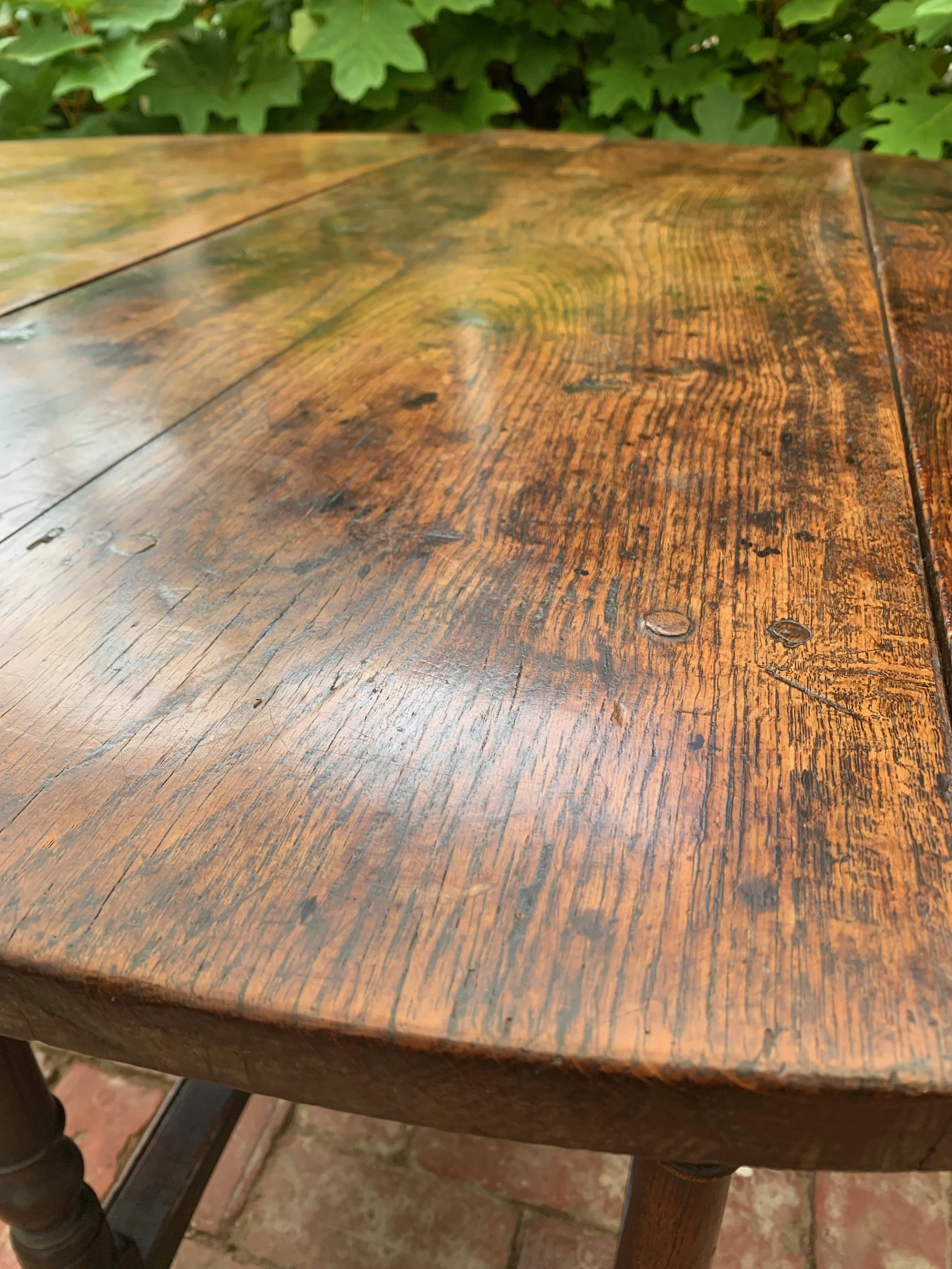 William & Mary oak gate leg table