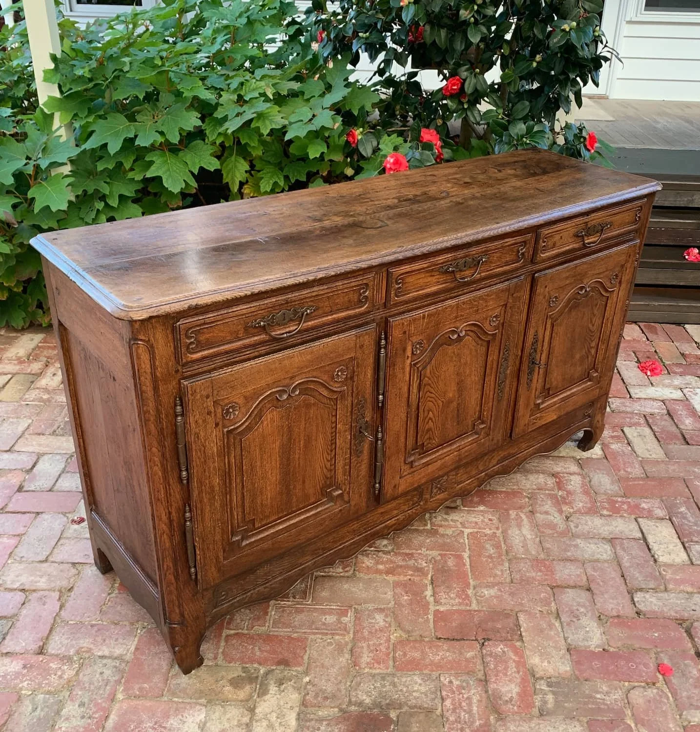 French Provincial Oak Enfilade / Buffet, c.1740-1760