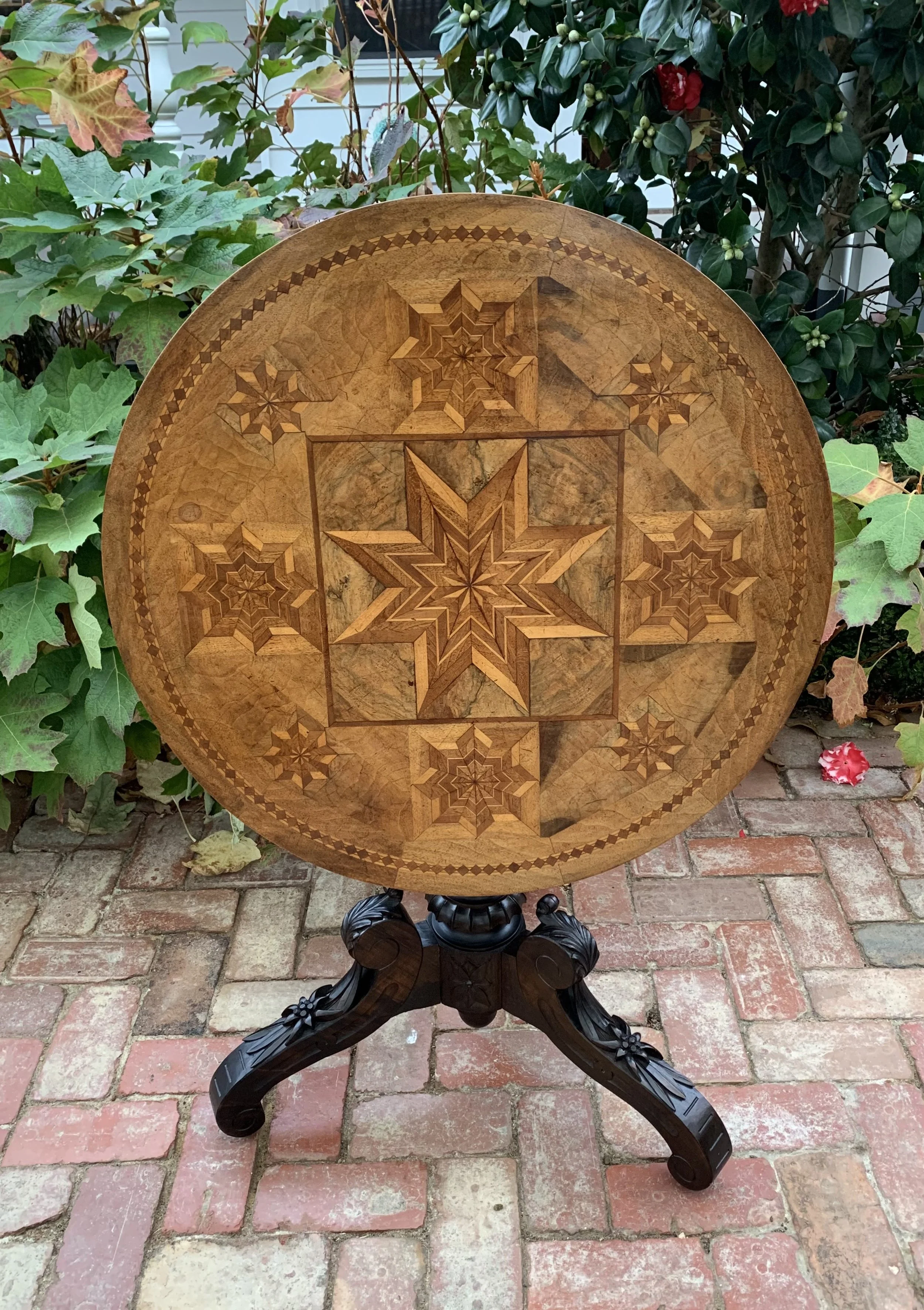 19th Century Italian Parquetry Tilt-Top Table