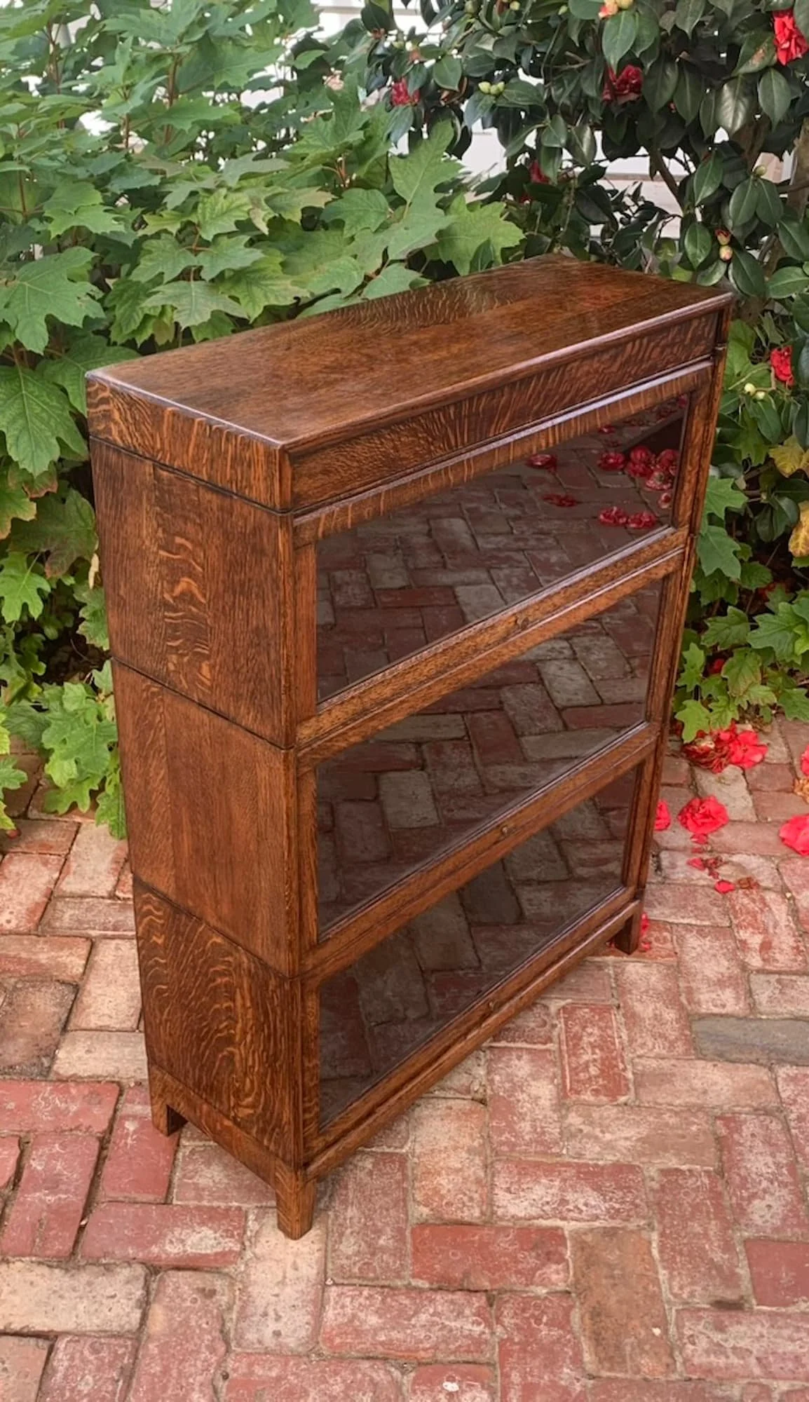 English Oak Barrister Bookcase, c.1920-1930