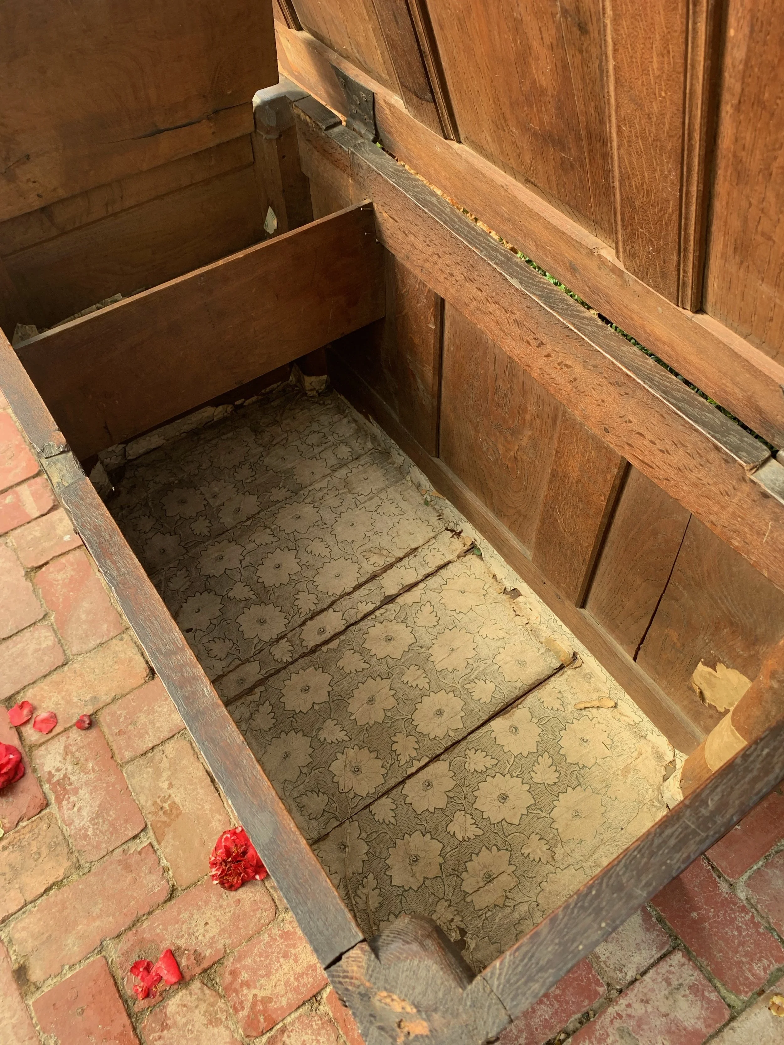 antique english oak coffer