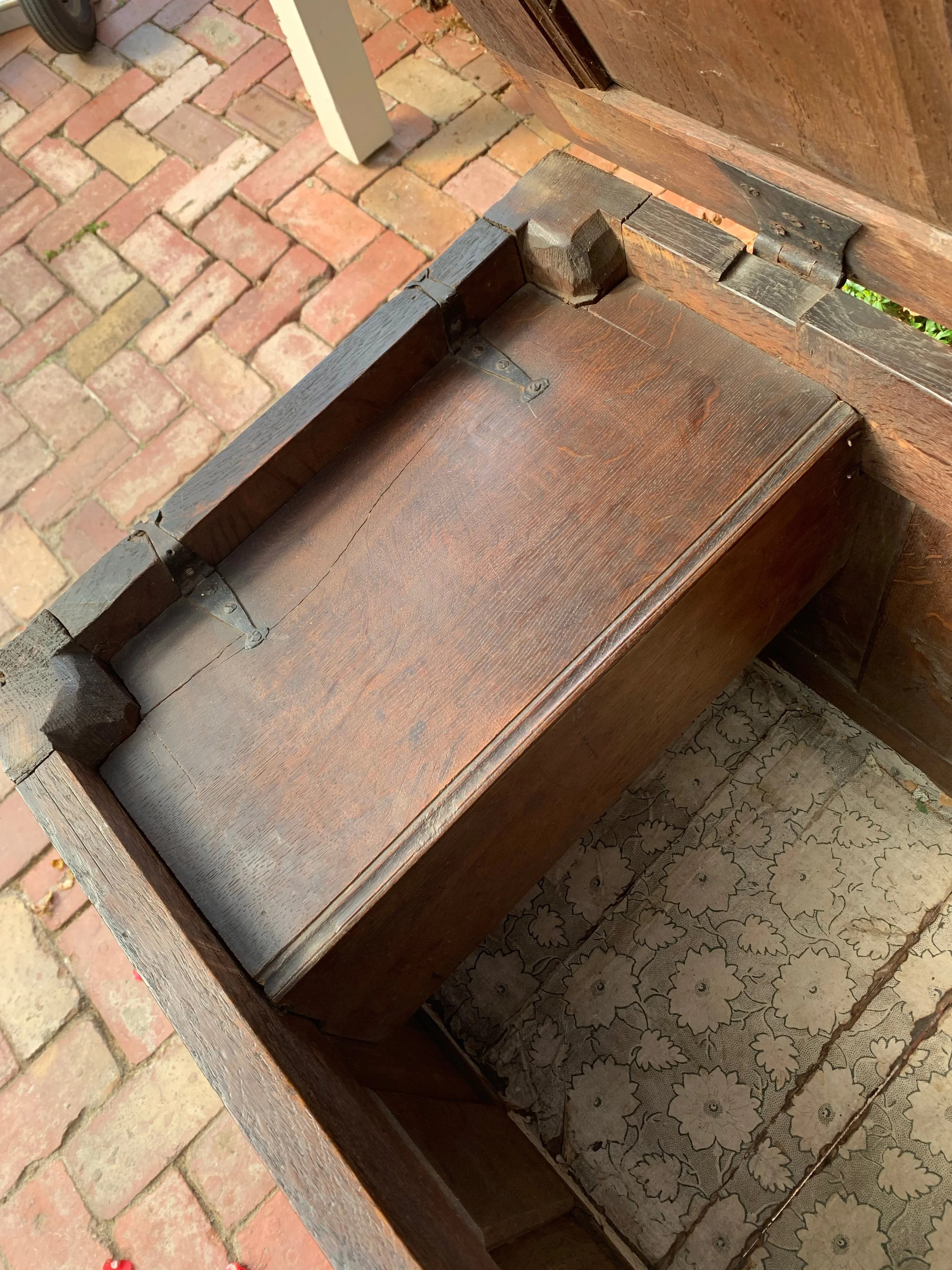 antique english oak coffer