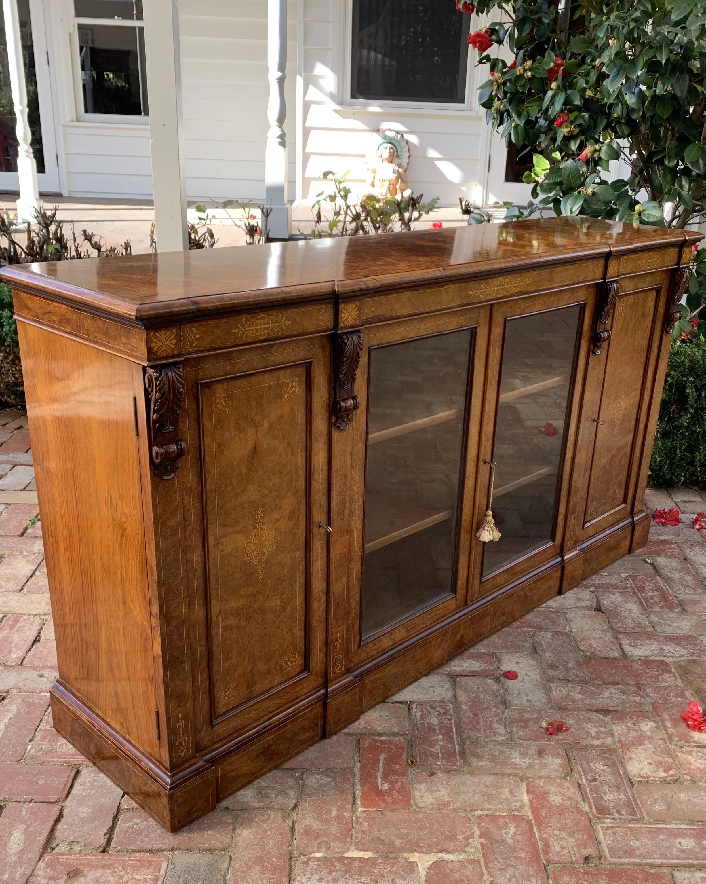 Victorian Walnut Dwarf Bookcase