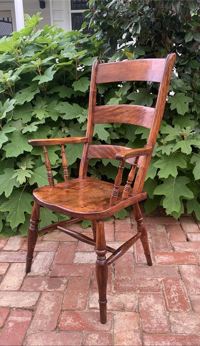 19th Century Victorian Beech Oxford Windsor Chair