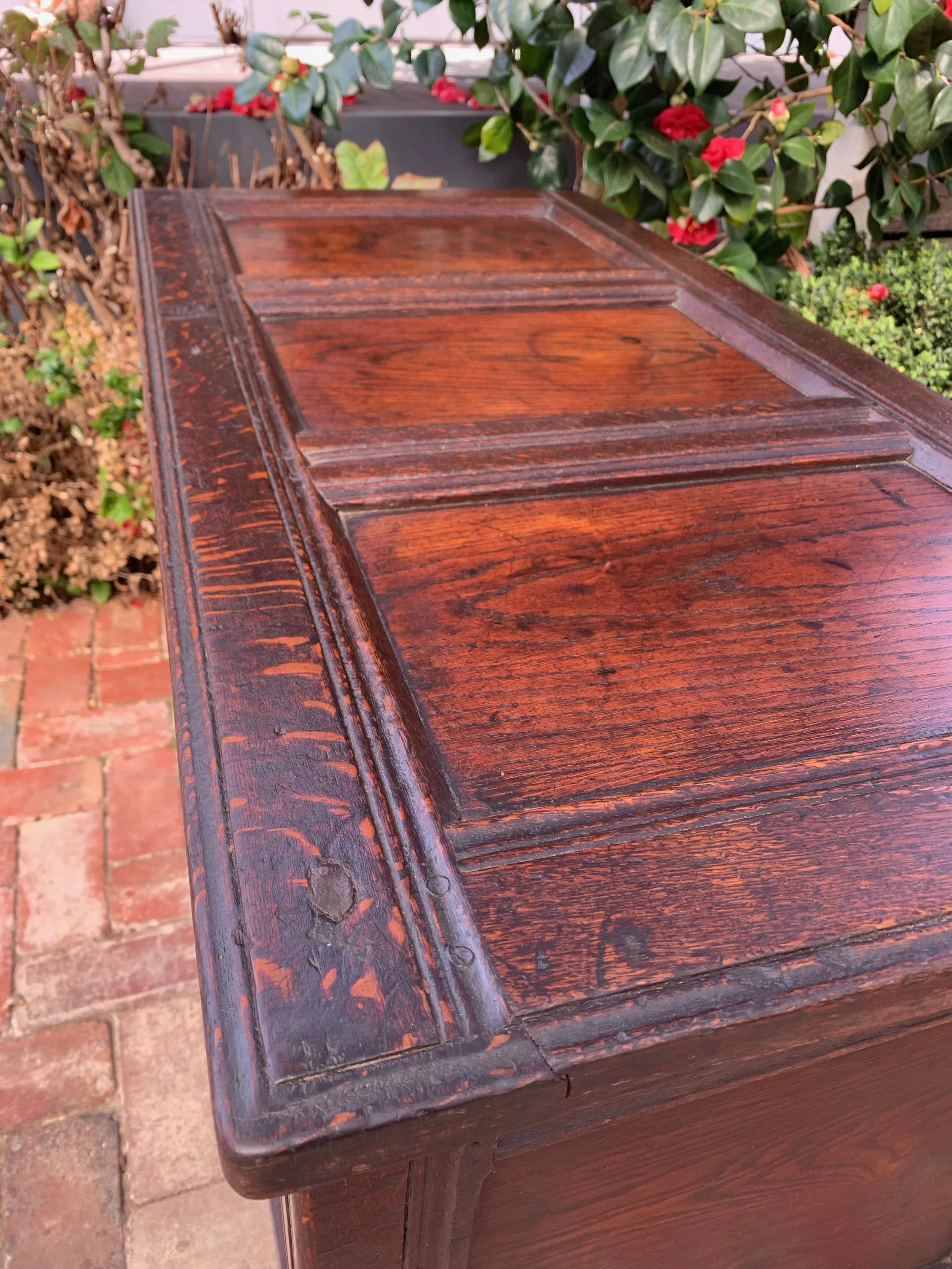 antique english oak coffer