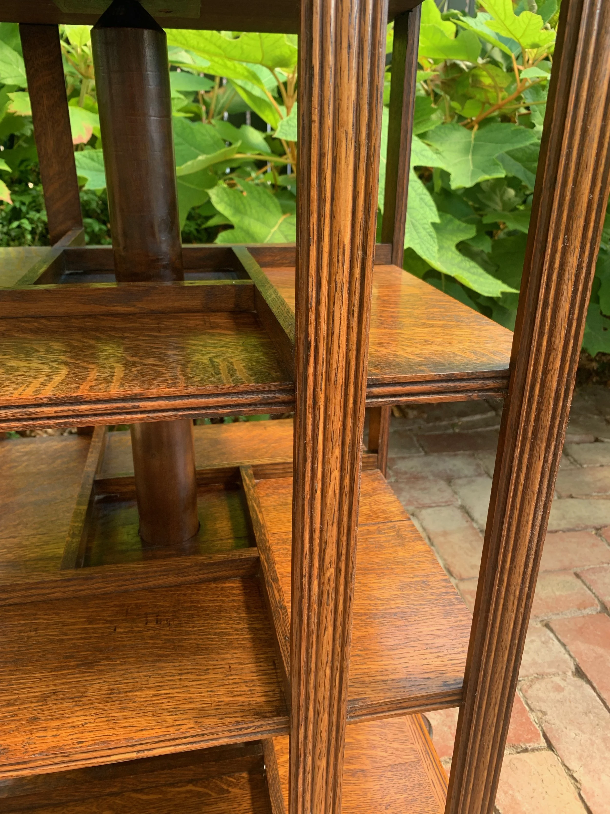 antique revolving bookcase