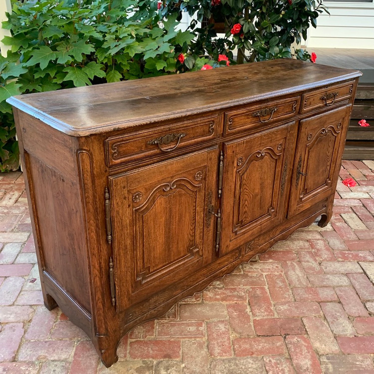 French Provincial Oak Enfilade / Buffet, c.1740-1760