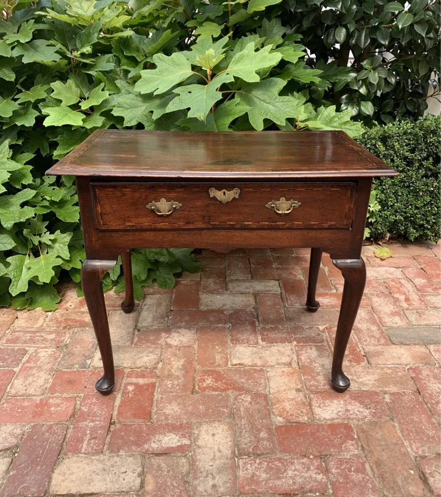 georgian oak low boy or side table front on view