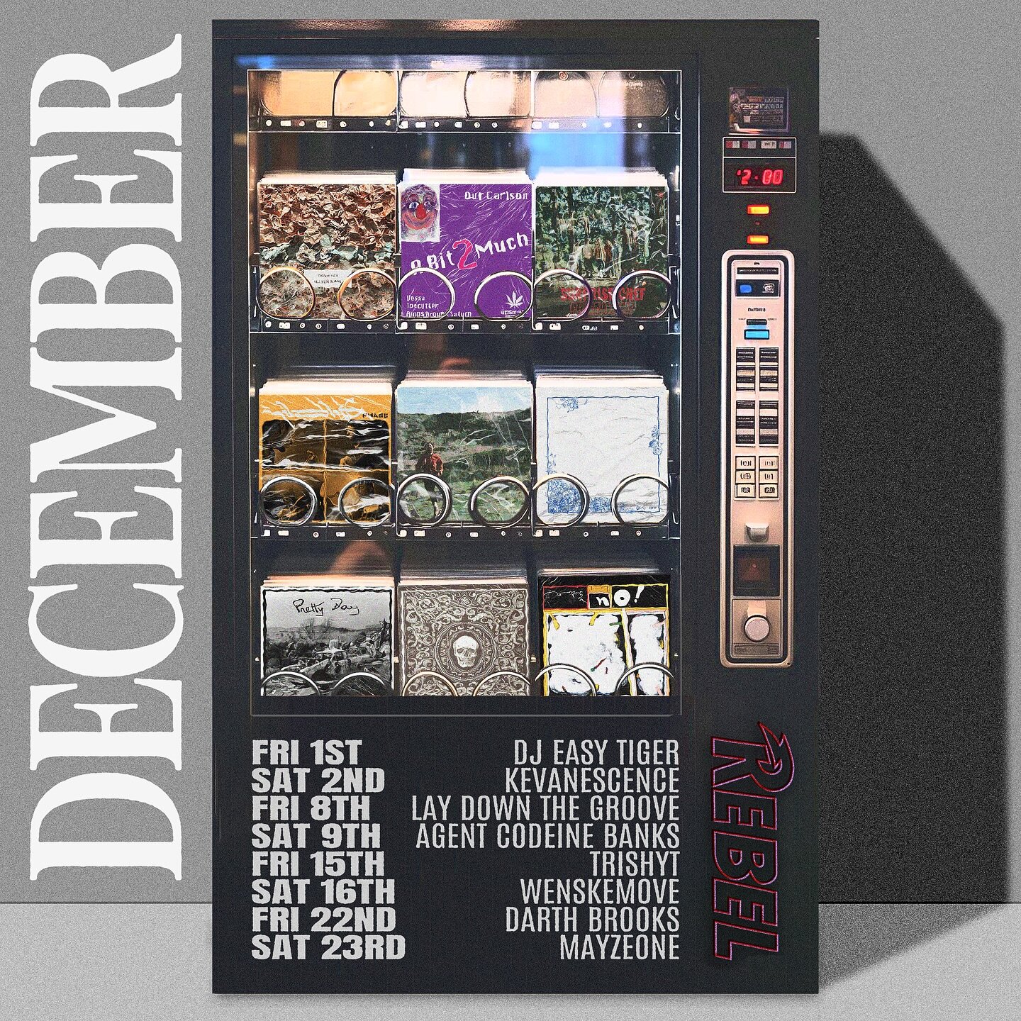 December&rsquo;s DJ line up, spinning Fridays and Saturdays 8-11pm 🔥 #vinyl #djsets #preston3072 #december #localmusic