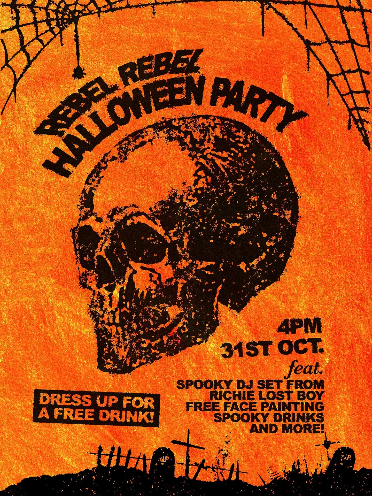 BOO! 🕸️ we&rsquo;re hosting a Halloween neighbourhood spooky night 🎃 featuring: spooky horror vhs tapes, spooky drinks, a spooky dj set brought 2 you by Richie Lost Boy, face painting by the spook lord Alaia, and more ! 😱 dress up and you&rsquo;ll