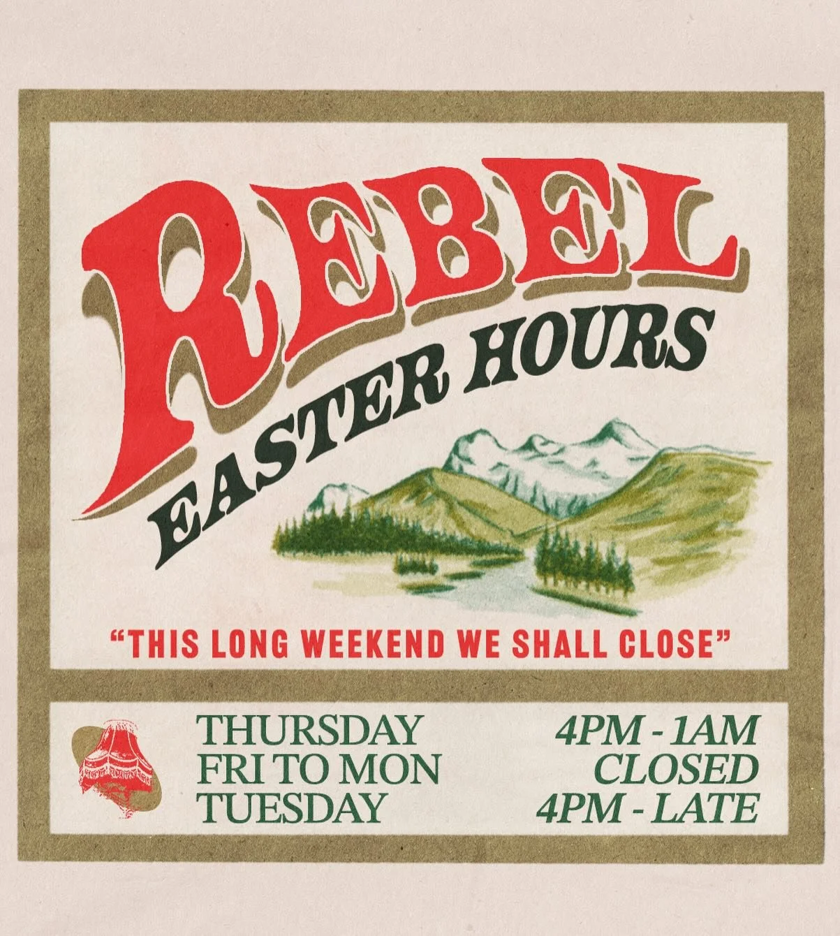 We&rsquo;ll be closed this long weekend, open Thursday night til 1am then back on Tuesday! Have a good one ☀️