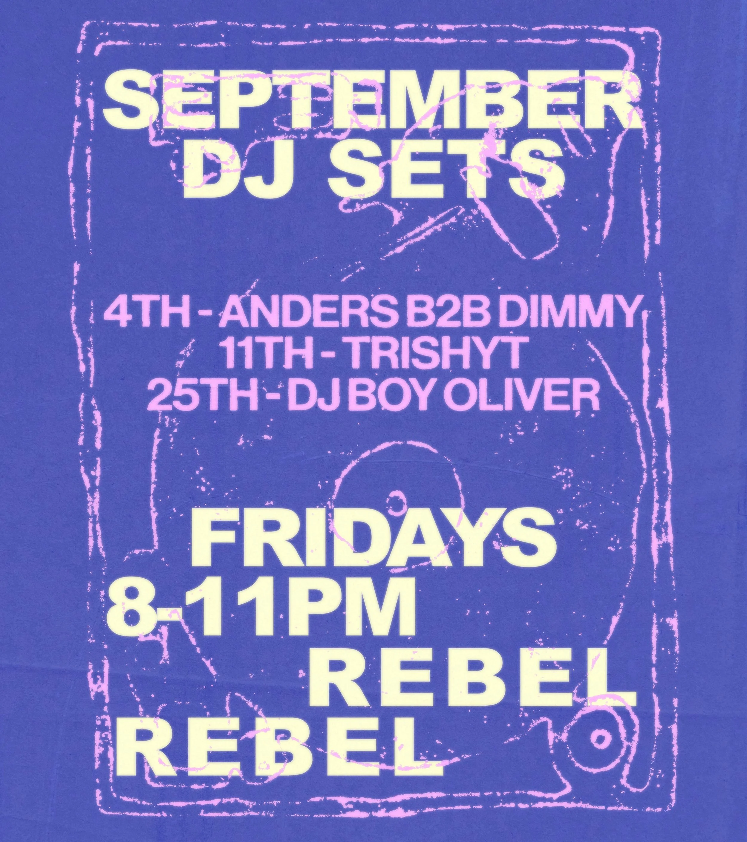 Amidst the Friday nights of September these vinyl spinners bring to you the joy of music. Enjoy their curations between eight and eleven 🪩