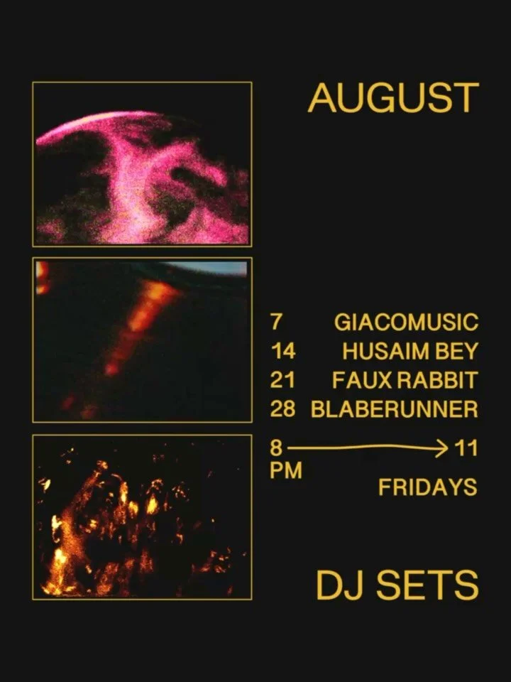 eighth month of the year, plenty more DJs in here. Friday nights spinning tracks, eight to eleven the turntables will be rotating 🪩