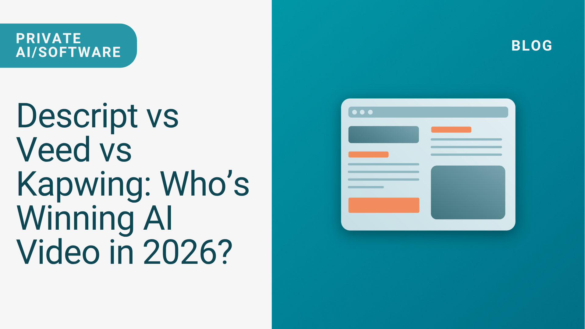 Descript vs Veed vs Kapwing: Who’s Winning AI Video in 2026?