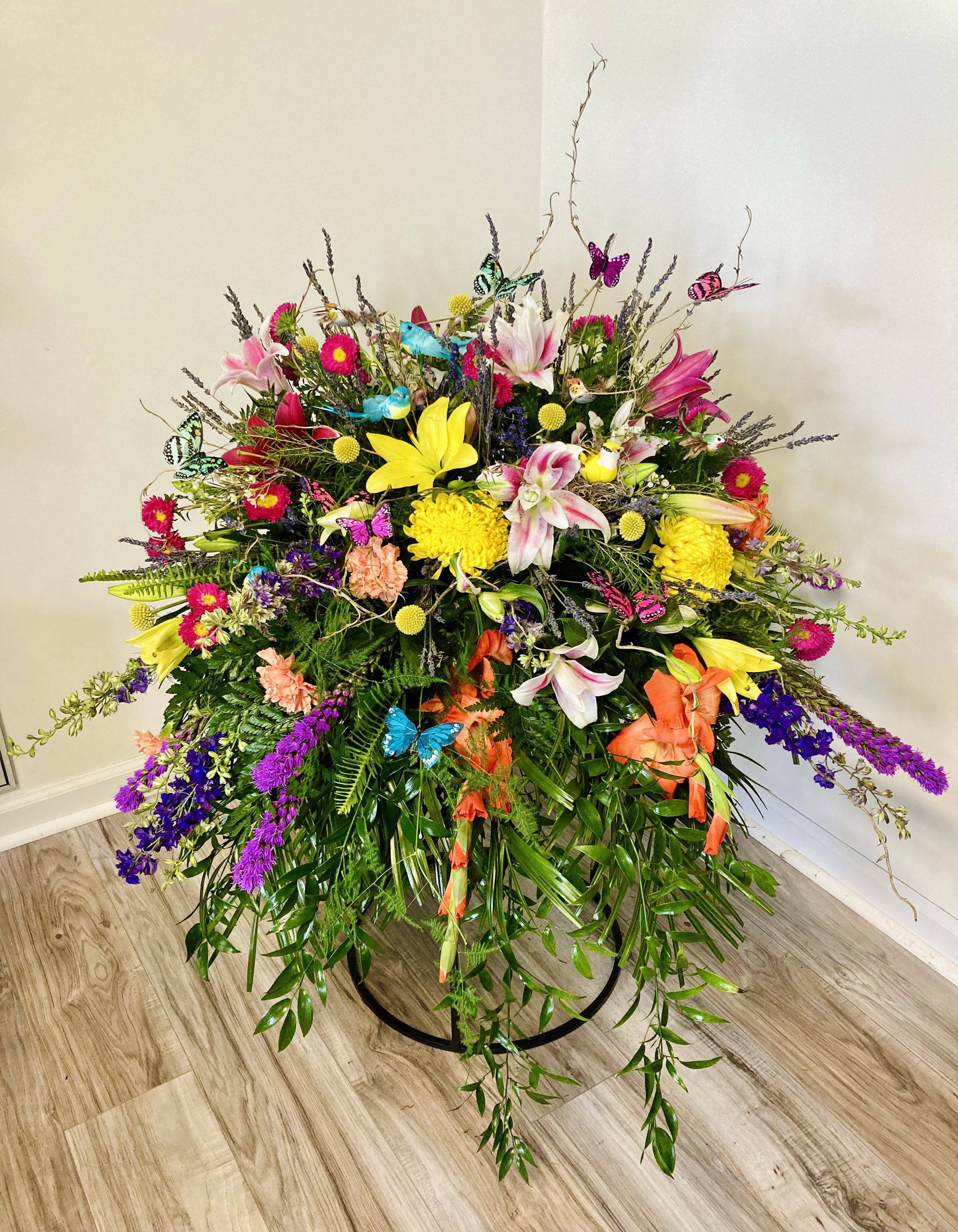 Mixed Flower Casket Piece