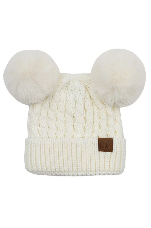 CC double pom pom Beanie hat — My 