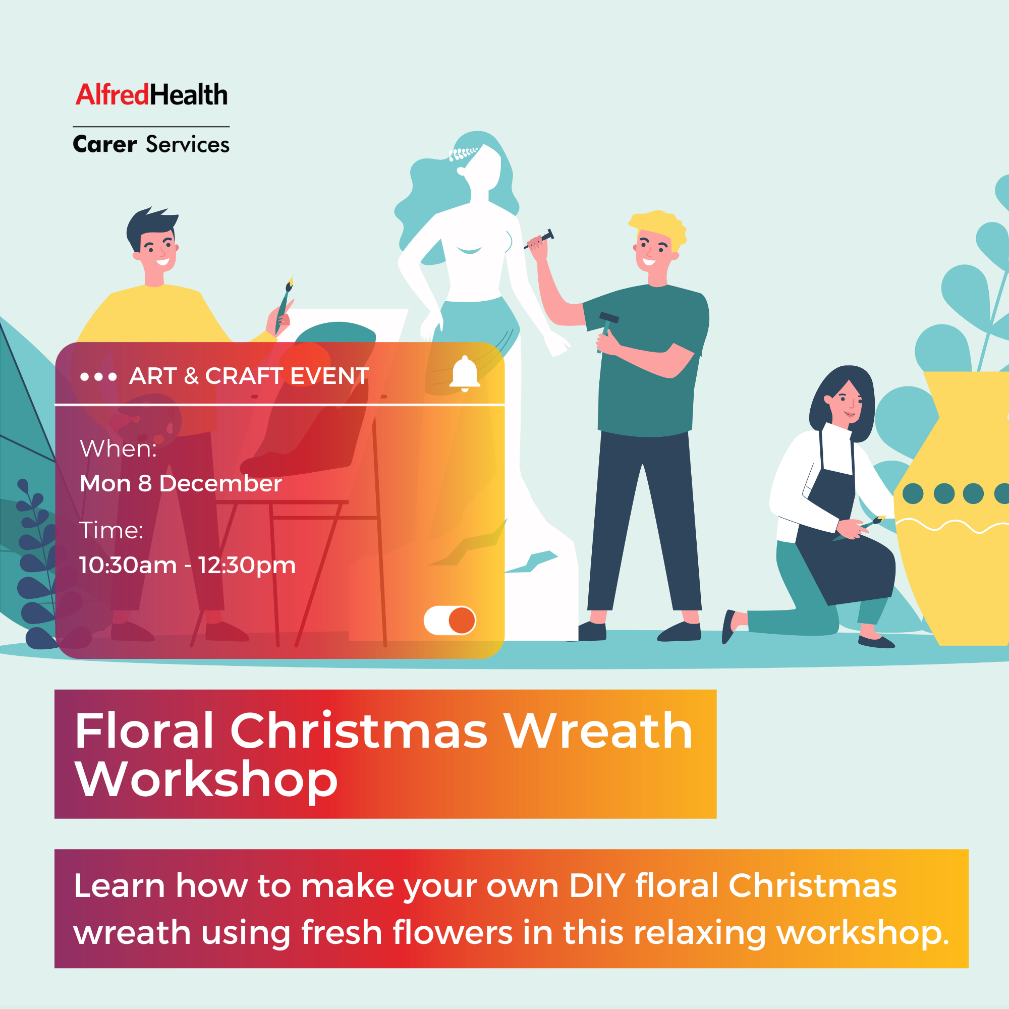Floral Christmas Wreath Workshop