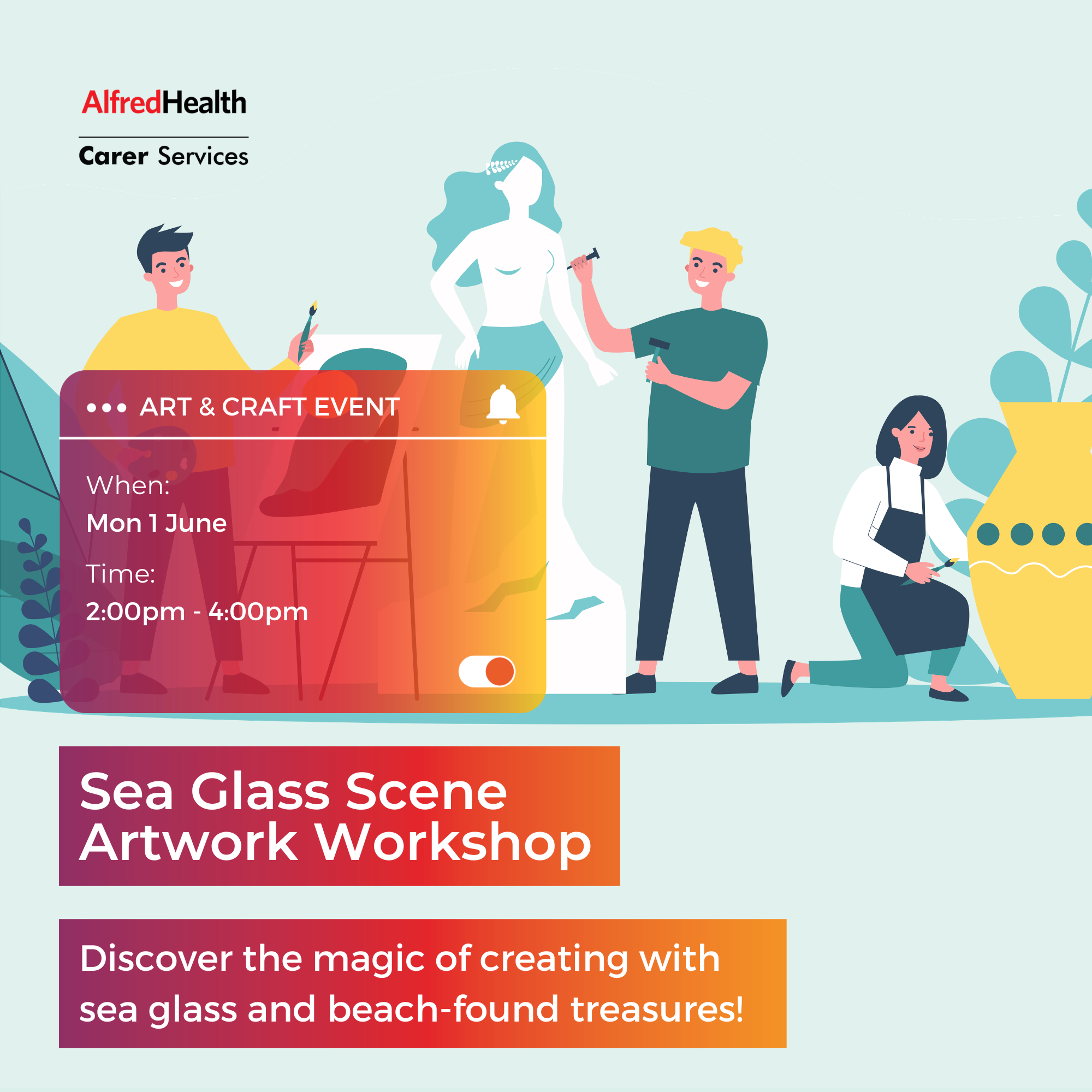 Sea Glass Scene Artwork Workshop