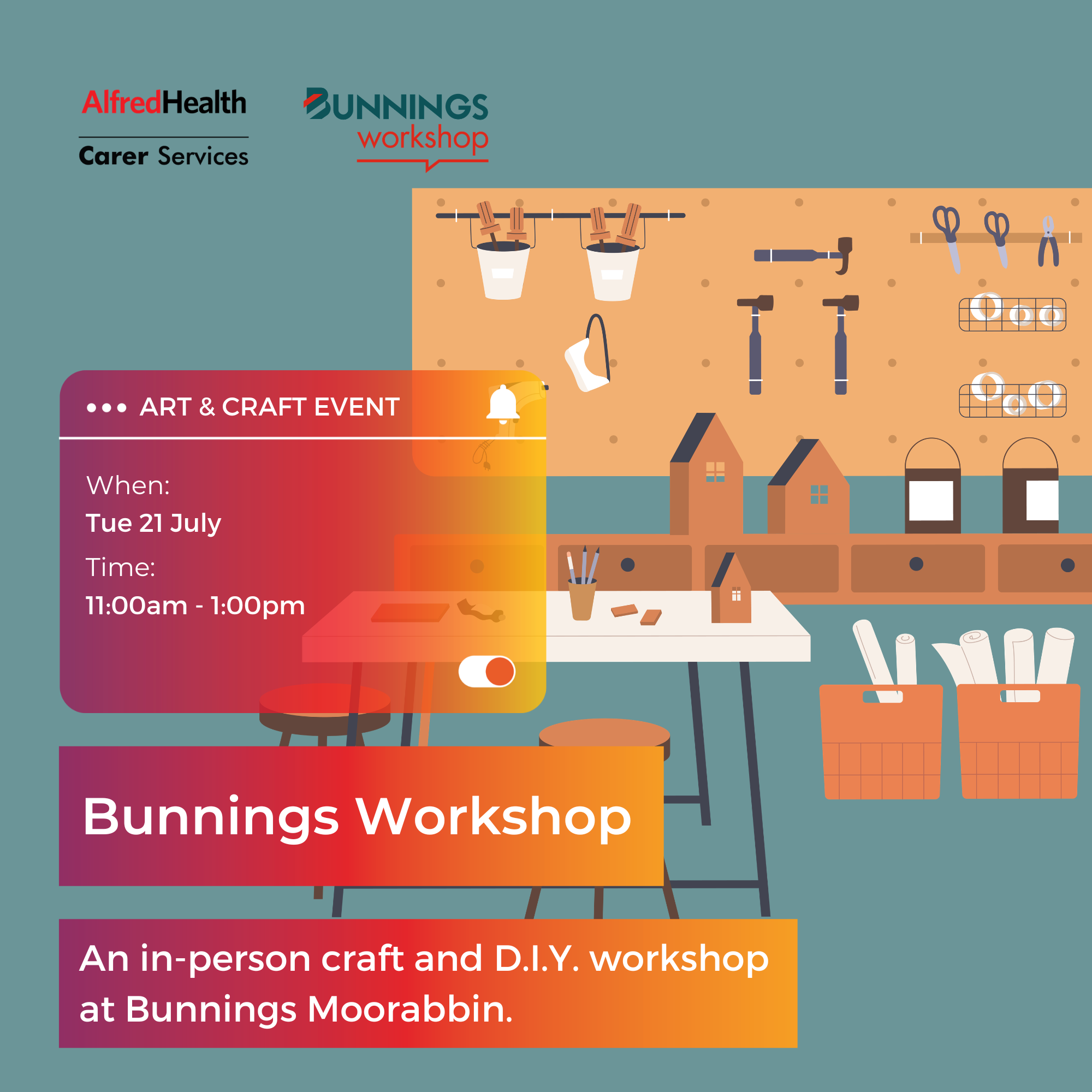 Bunnings Workshop - July: Moorabbin