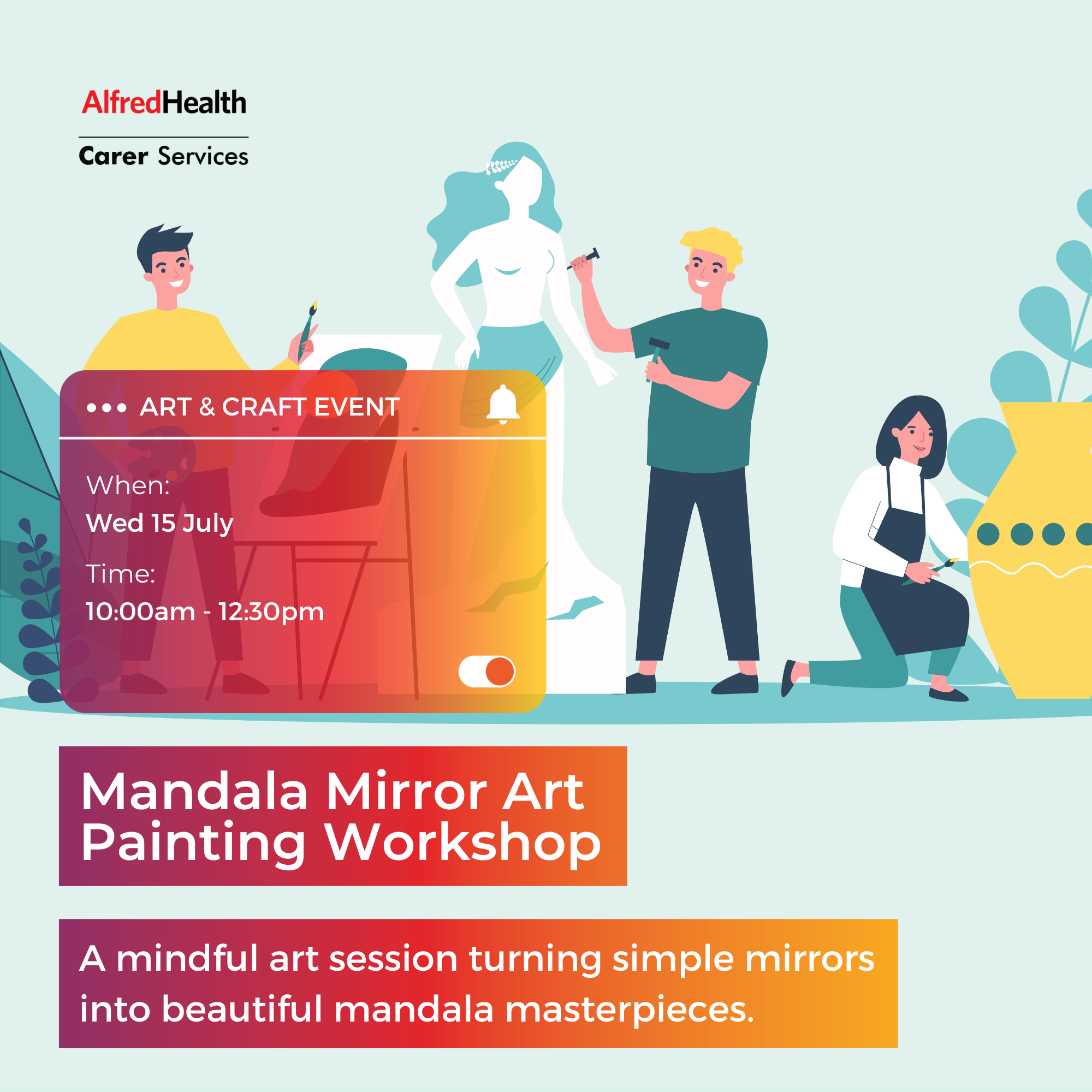 Mandala Mirror Art Painting Workshop