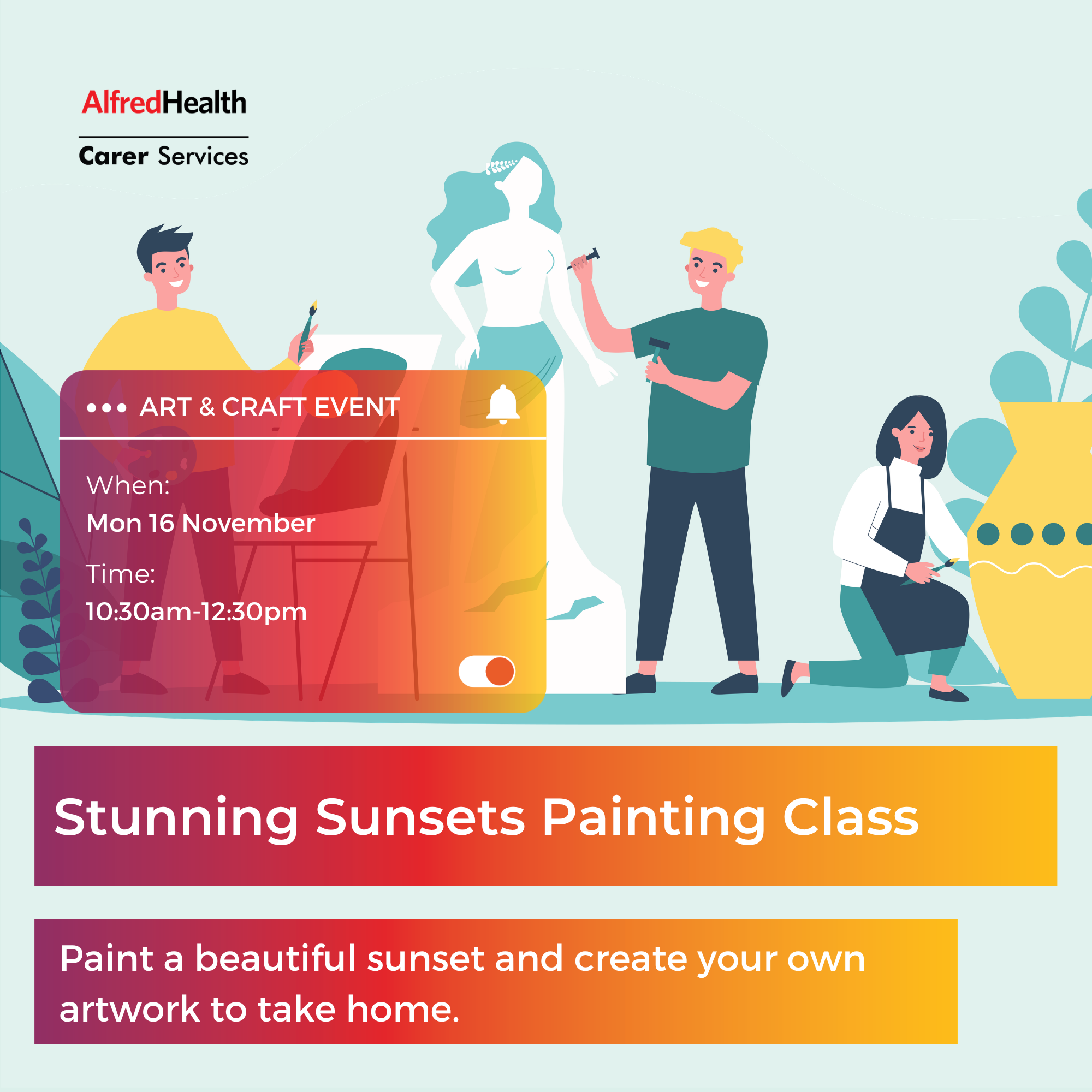 Stunning Sunsets Painting Class