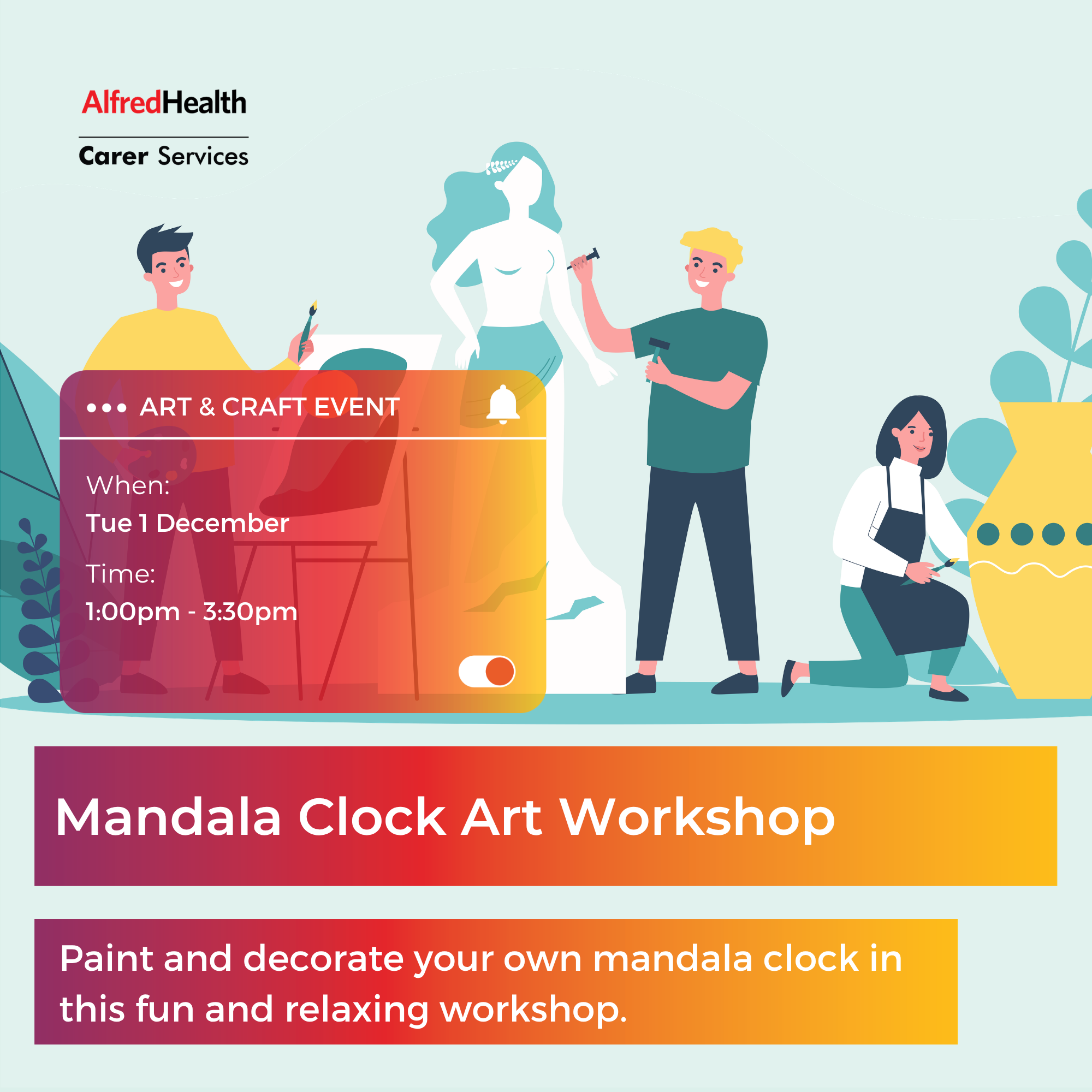 Mandala Clock Art Workshop
