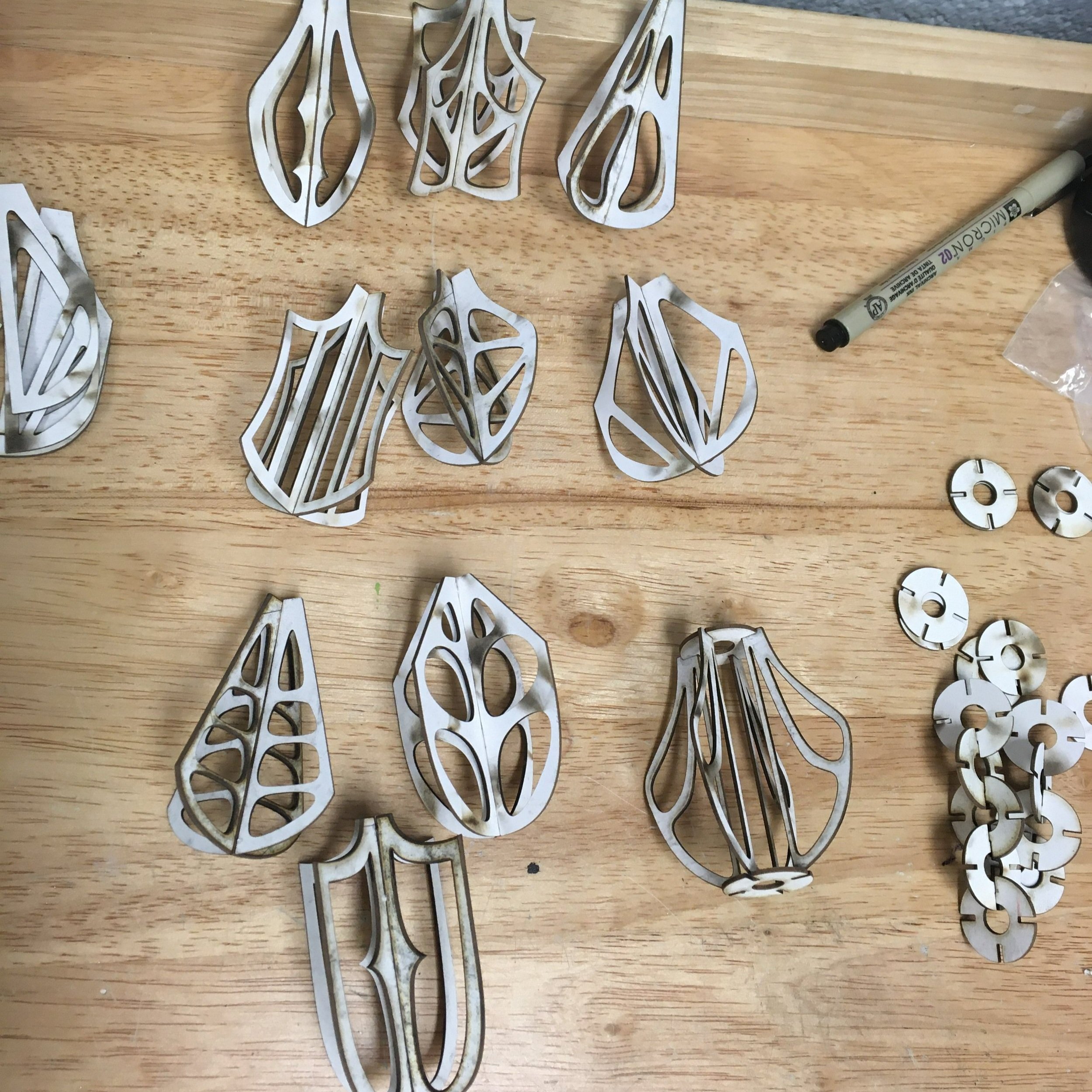 Laser cut beater ends for models