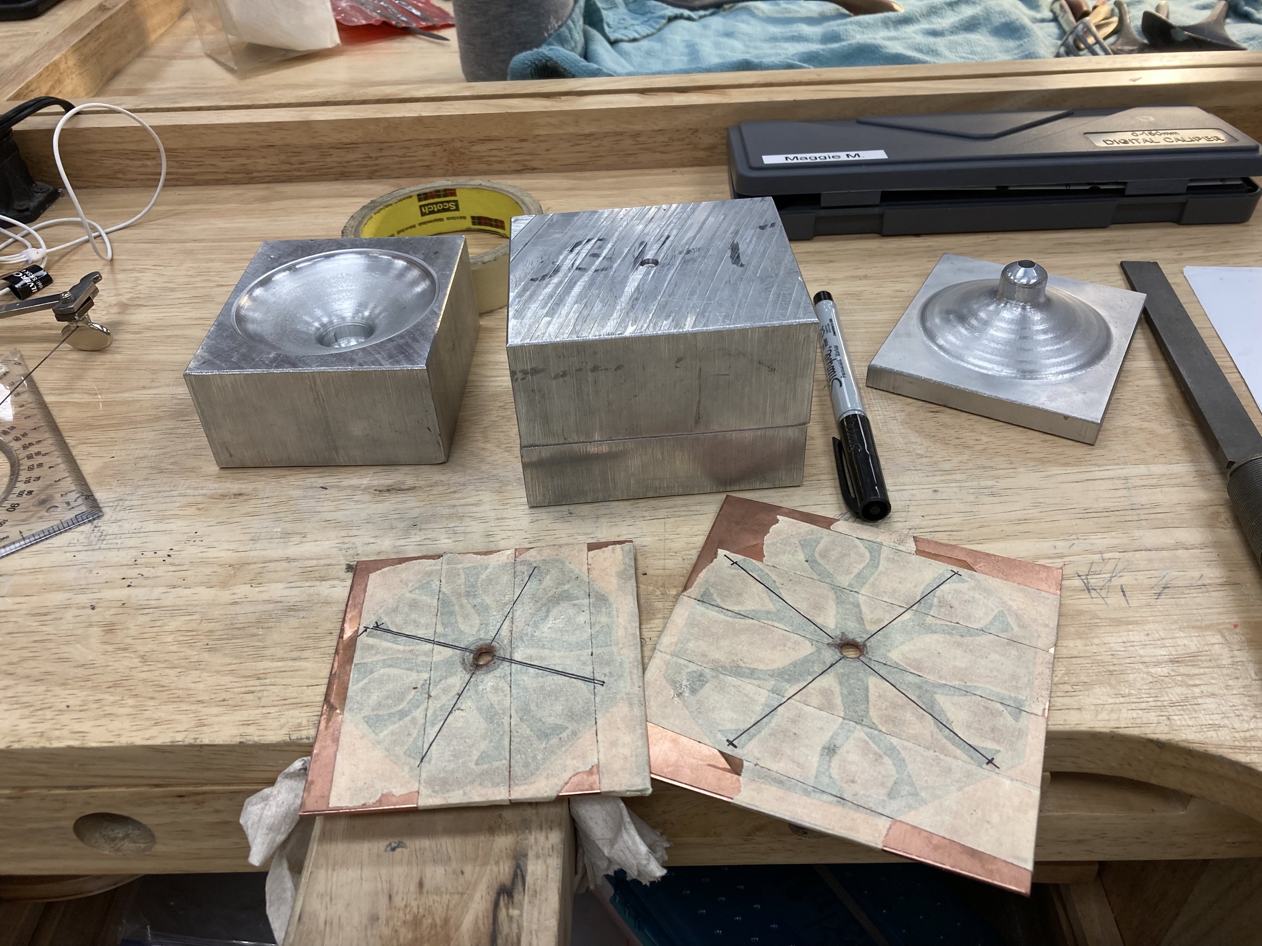 Post drilling center holes.jpeg