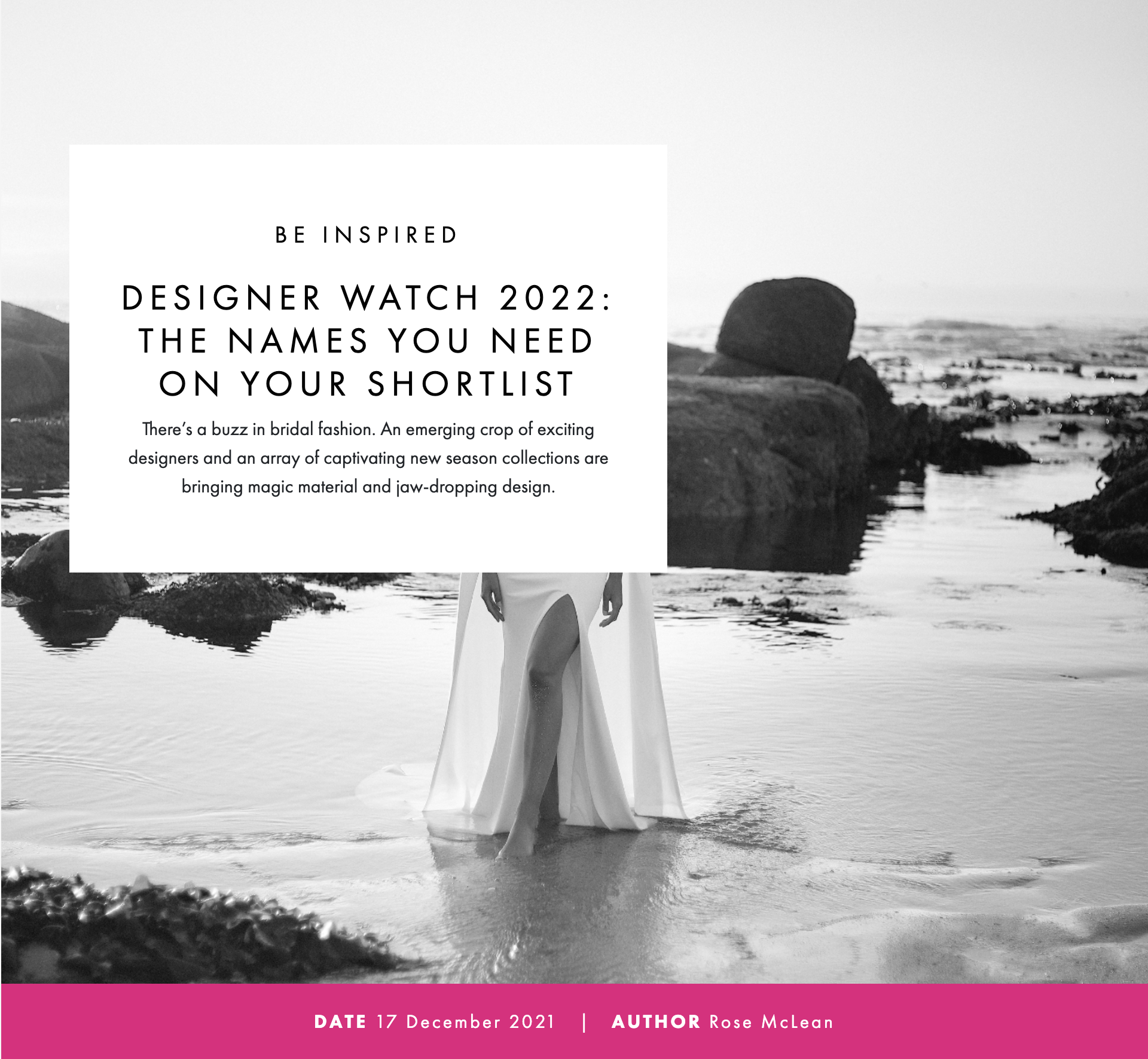 Belle Bridal Magazin: Designer-Uhr 2022