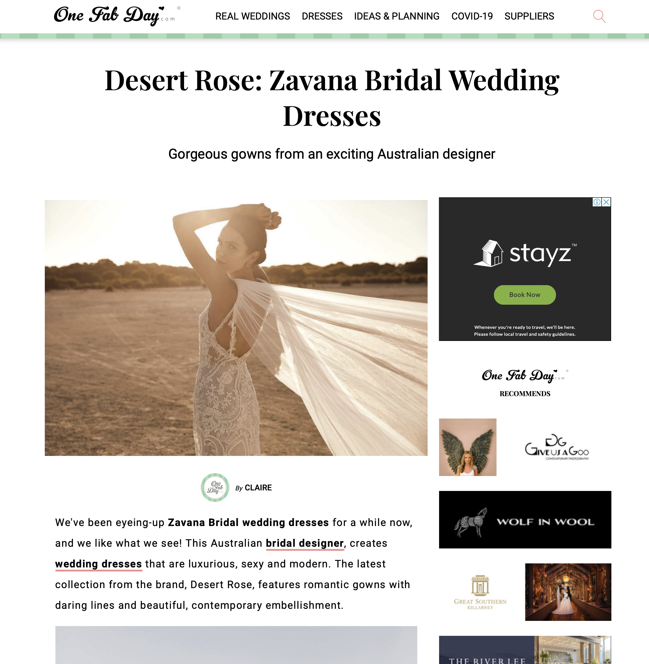 Ein fabelhafter Tag: Desert Rose Zavana Bridal Brautkleider Feature