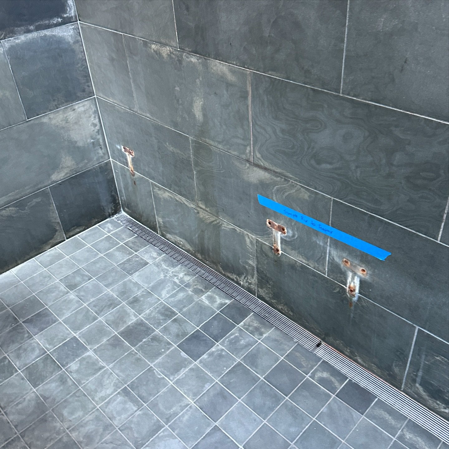 On today&rsquo;s episode of WTF Fridays we present these existing holes from a bench seat in the shower.Ordinarily these would be a pretty standard fix, but mix that with rust and like scale plus a very difficult lighting situation and we have oursel
