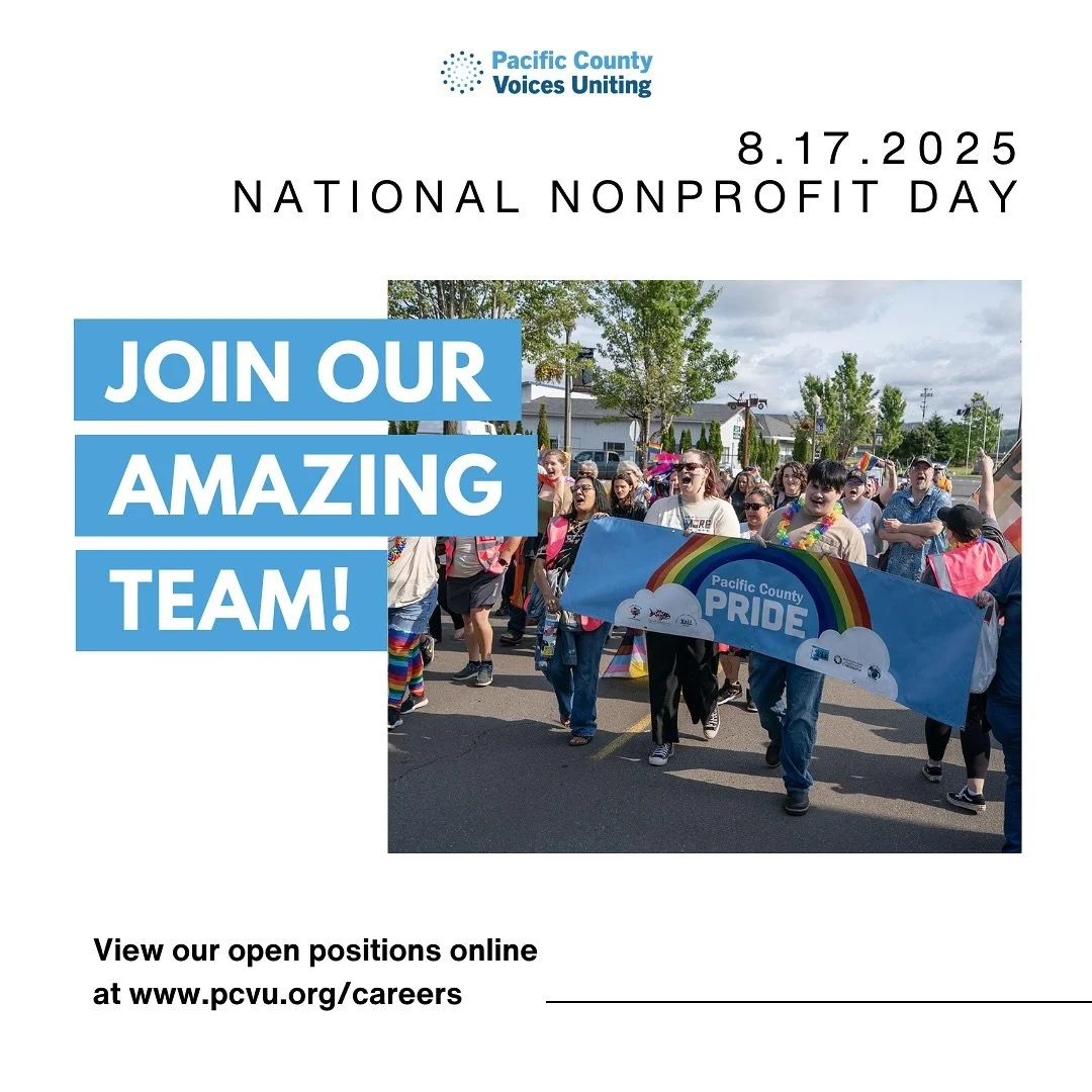 🎉 Happy National Nonprofit Day! 🎉 

We&rsquo;re proud to be a BIPOC-led organization in Pacific County, working to:
* Raise civic engagement
* Increase awareness for local issues
* Fight for systemic change
* Lift the voices of historically-margina