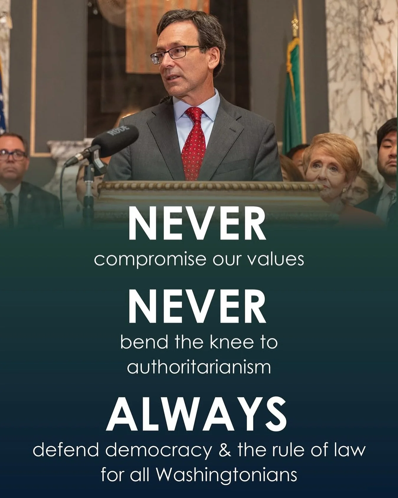 Repost from @govferguson
&bull;
Washington state is proud to be a welcoming community that values the contributions of immigrants and refugees to our economy and our cultural fabric. 

We will not be bullied or intimidated by threats and legally base