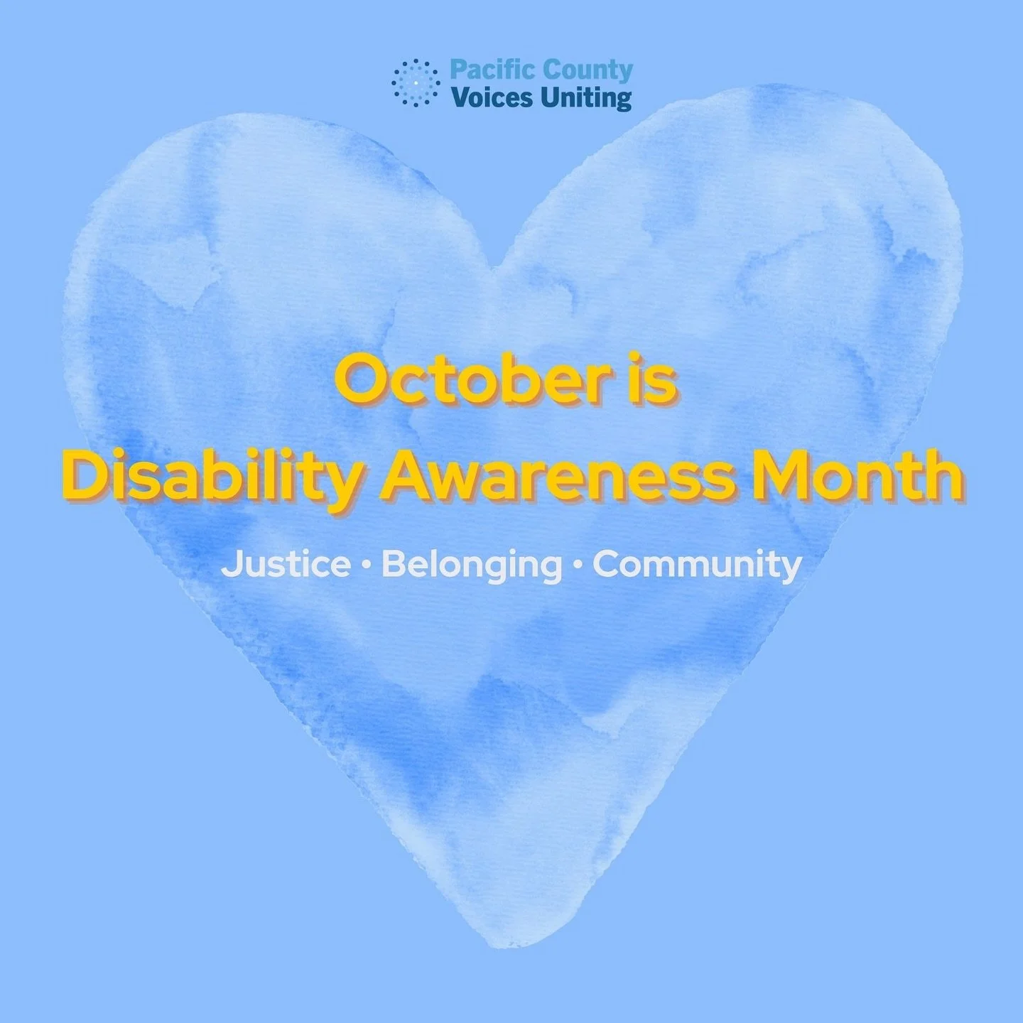 October is Disability Awareness Month! Disability is not a limitation, it is a vital and diverse part of our human community. This month, we honor disability leaders and advocates, past and present, who continue to fight for justice, equity, and belo