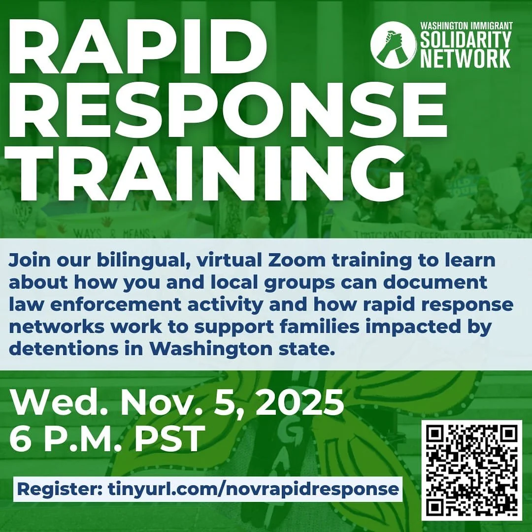 Repost from @waisn_org
&bull;
[Espa&ntilde;ol Abajo]

Join us on Wednesday, Nov. 5, for this monthly virtual training in English and Spanish to learn how to document law enforcement activity, build rapid response networks across Washington, and keep 