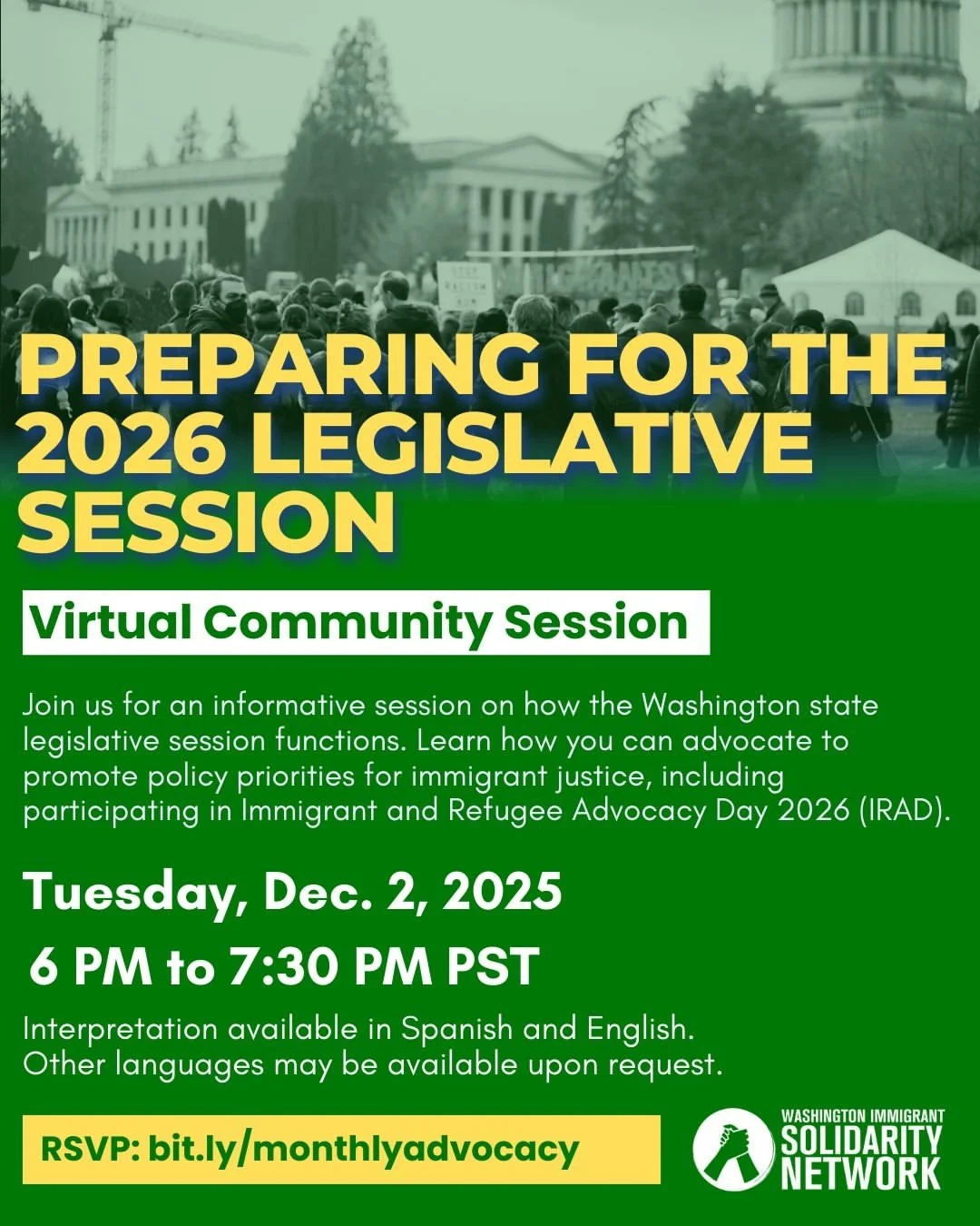 WAISN continues to build real community power by helping people understand how the state legislature works and how to advocate for immigrant justice. We&rsquo;re proud to support their work and encourage our community to join this session.

Repost fr